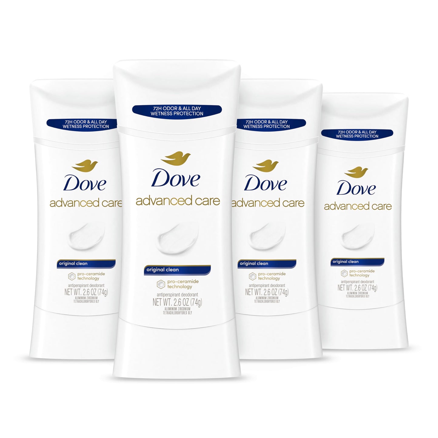 Dove Advanced Care Antiperspirant Caring Coconut, 2 Count Deodorant Stick for Women, for 48 Hour Protection And Soft And Comfortable Underarms, 2.6 oz