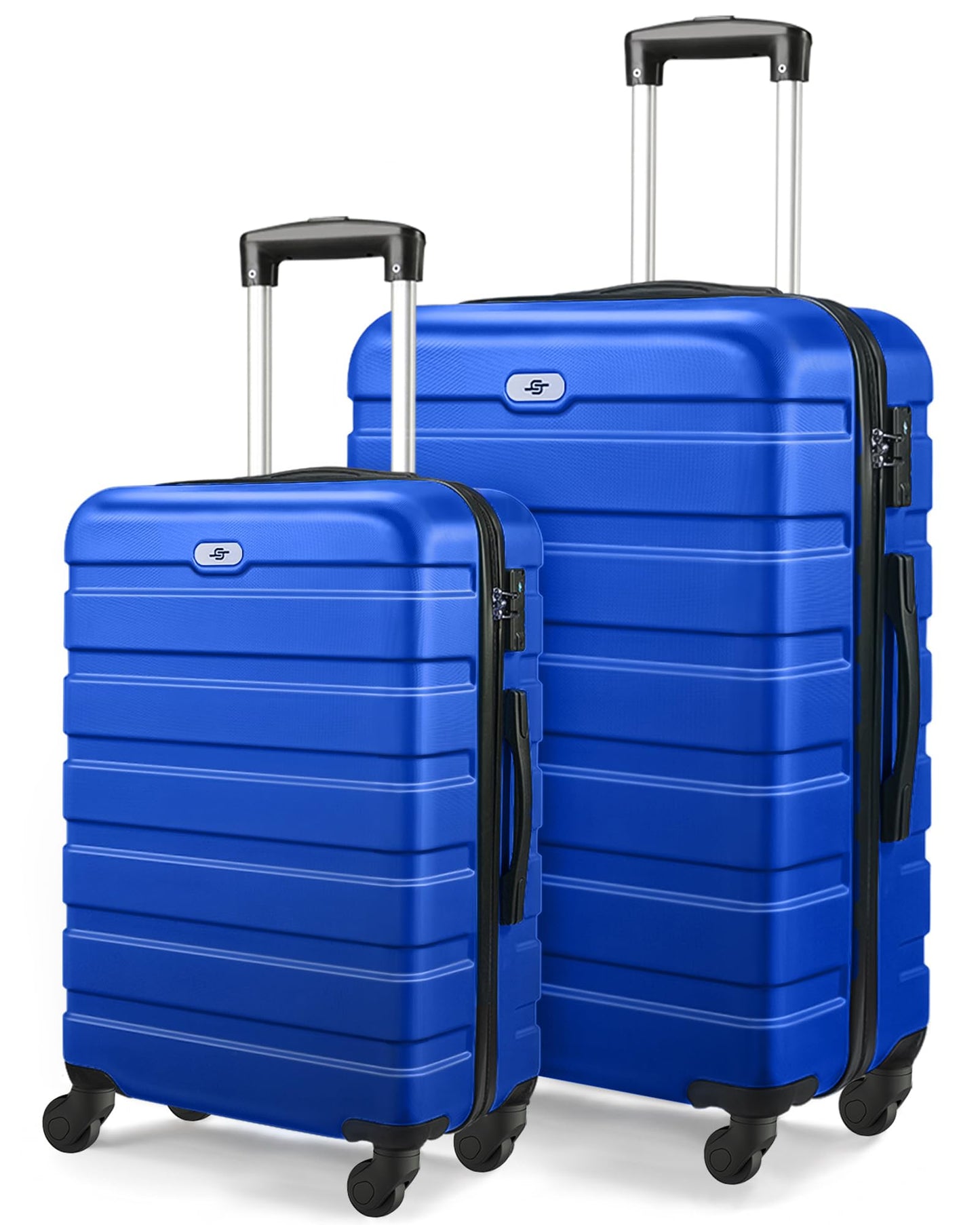 Suitour Luggage 3 Piece Sets Hard Shell Luggage Set with Spinner Wheels, TSA Lock, 20 24 28 inch Travel Suitcase Sets, Cerulean Blue