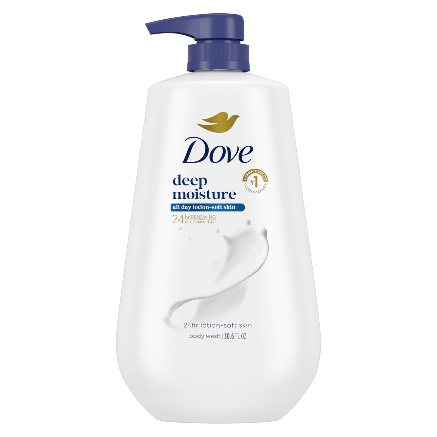 Dove Body Wash with Pump Pamper Shea Butter & Vanilla for 24hr Lotion-Soft Skin Moisturizing Skin Cleanser with No Sulfates No Parabens 30.6 oz