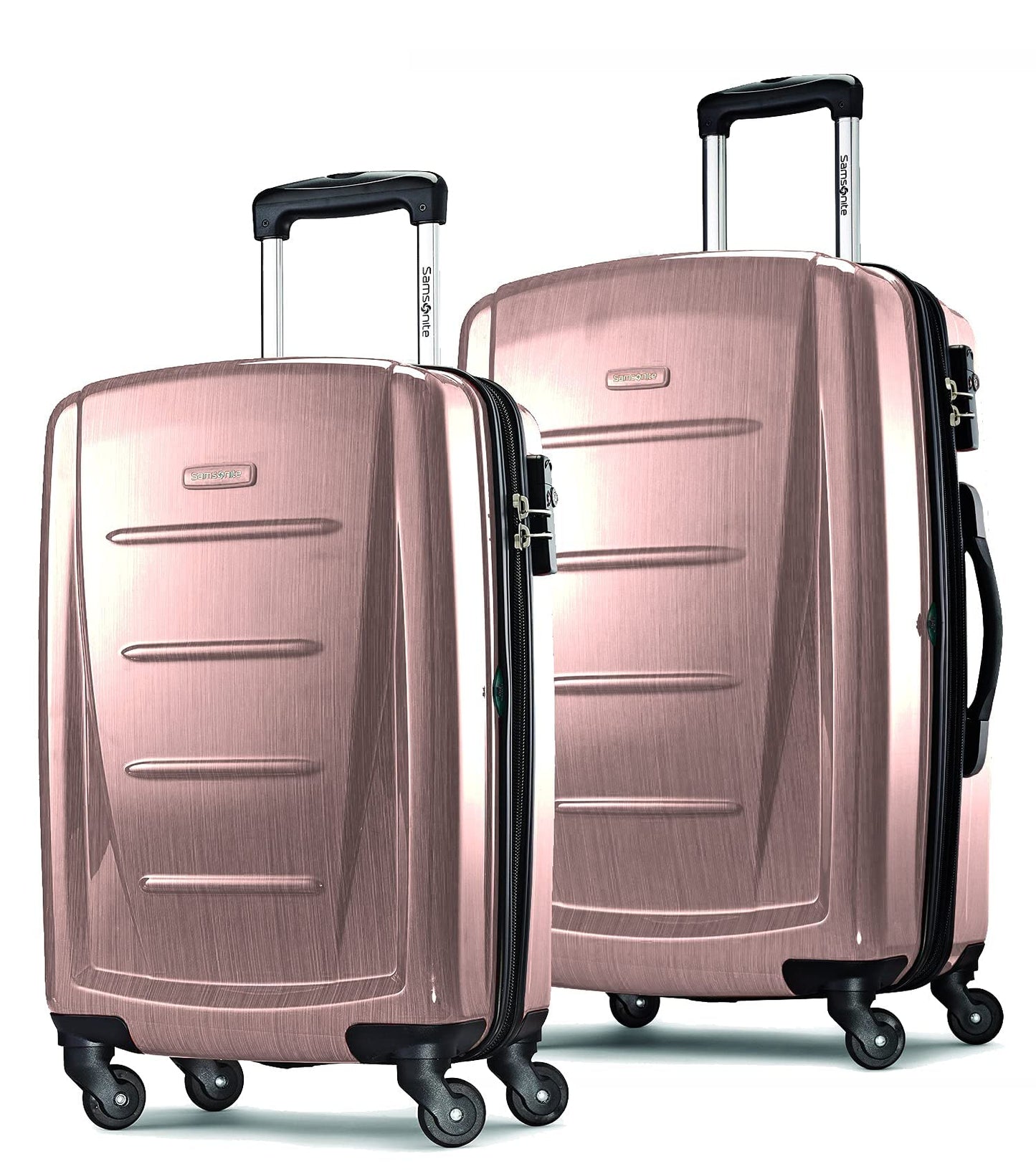 Samsonite Winfield 2 Hardside Expandable Luggage with Spinner Wheels, Burgundy, Checked-Medium 24-Inch