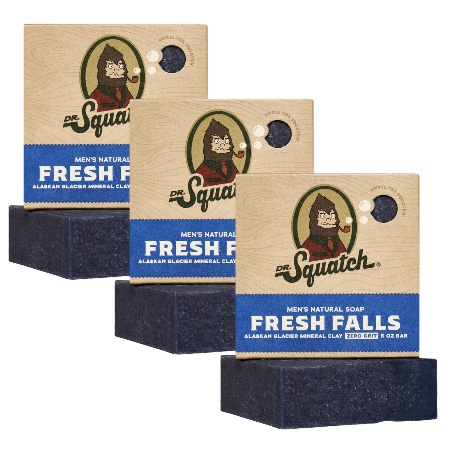 Dr. Squatch Natural Bar Soap for Men - Cold Process Soap with No Harsh Chemicals - Cedar Citrus (5 oz, 3-Pack)