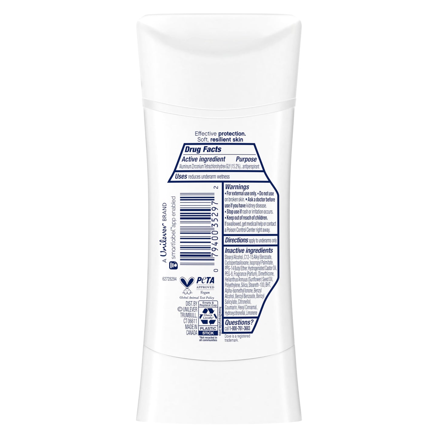 Dove Advanced Care Antiperspirant Caring Coconut, 2 Count Deodorant Stick for Women, for 48 Hour Protection And Soft And Comfortable Underarms, 2.6 oz