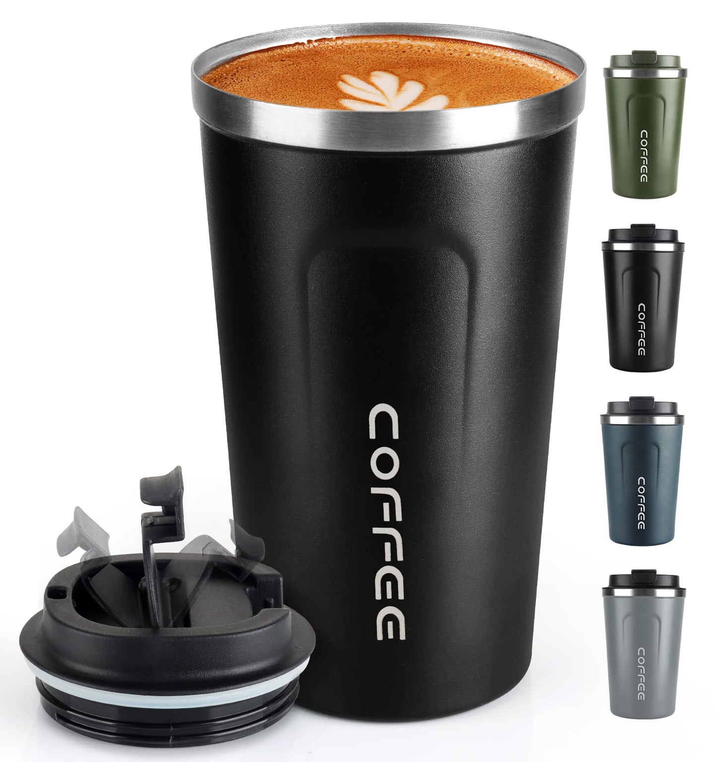 Coffee Mug 12oz - Insulated Travel Mug Spill Proof with Leakproof Lid Vacuum Stainless Steel Travel Coffee Mug Water Tumbler to GO, Reusable Coffee Cup for Men and Women for Hot & Cold Drinks