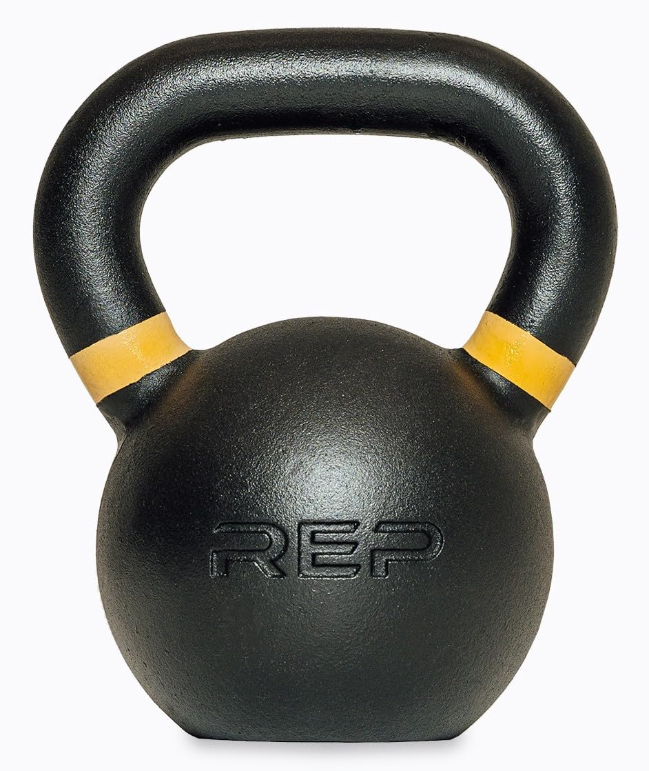 REP Fitness Single Kettlebells 5lb to 50lb Range, Cast Iron, Strength Training, Adjustable Weight, Power Workout Equipment, Home Gym, Free Weights, Dumbbell Alternative, Exercise, Men, Women
