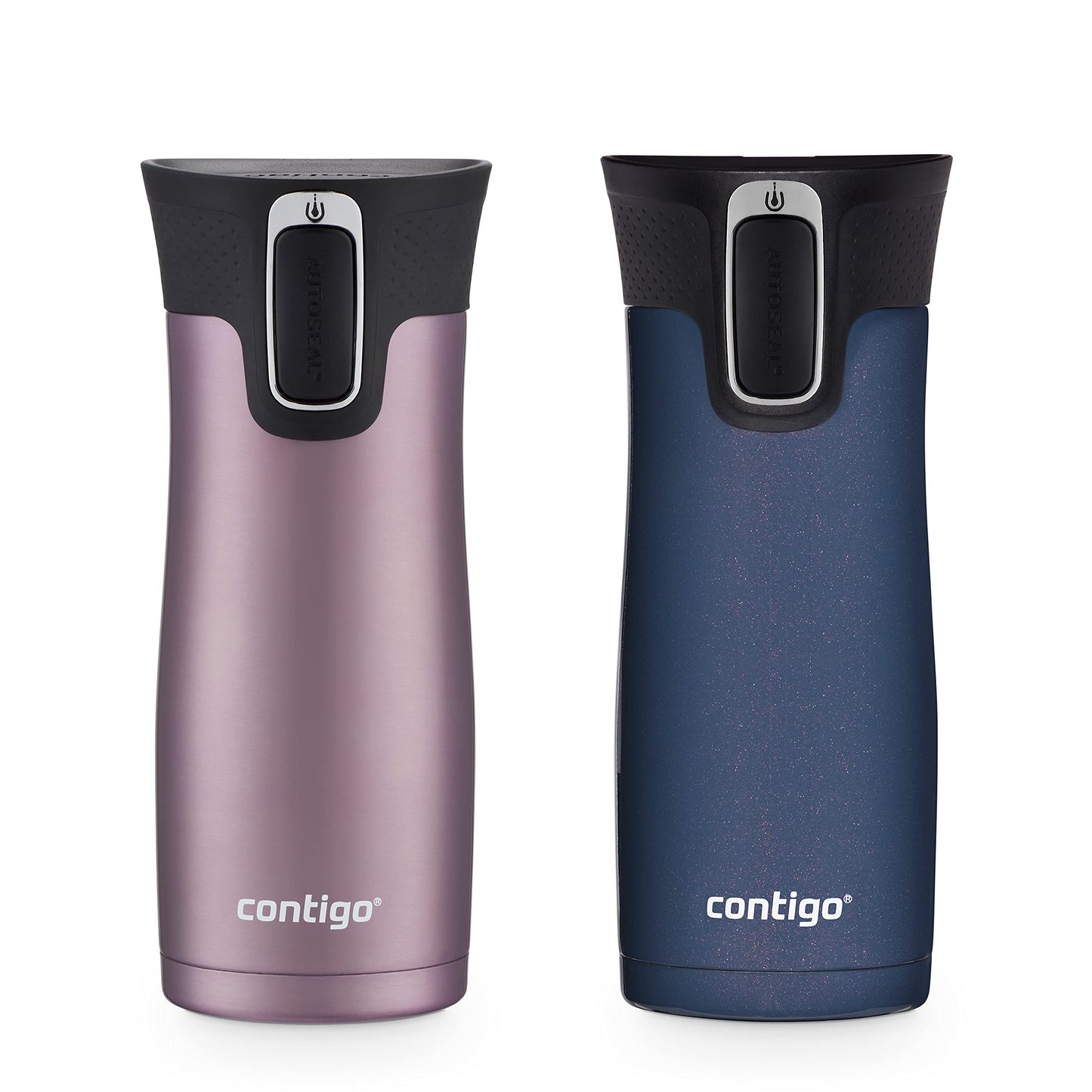 Contigo West Loop Stainless Steel Travel Mug with AUTOSEAL Lid, 16oz., Stainless Steel/Black