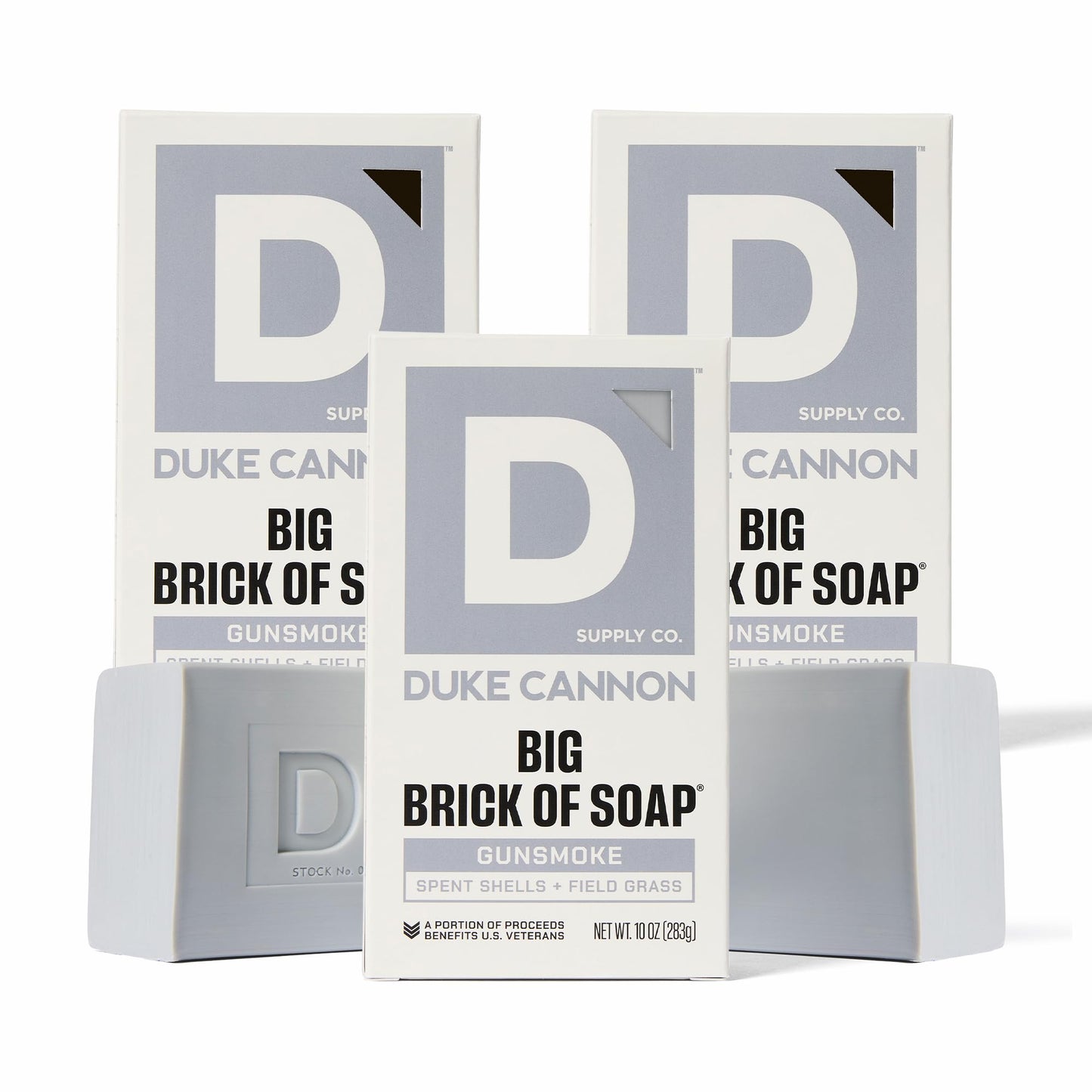 Duke Cannon Big Brick of Soap Midnight Swim - Refreshing Aquatic Scent with Green Top Notes, 10 oz. Men's Soap Bar (Pack of 3)