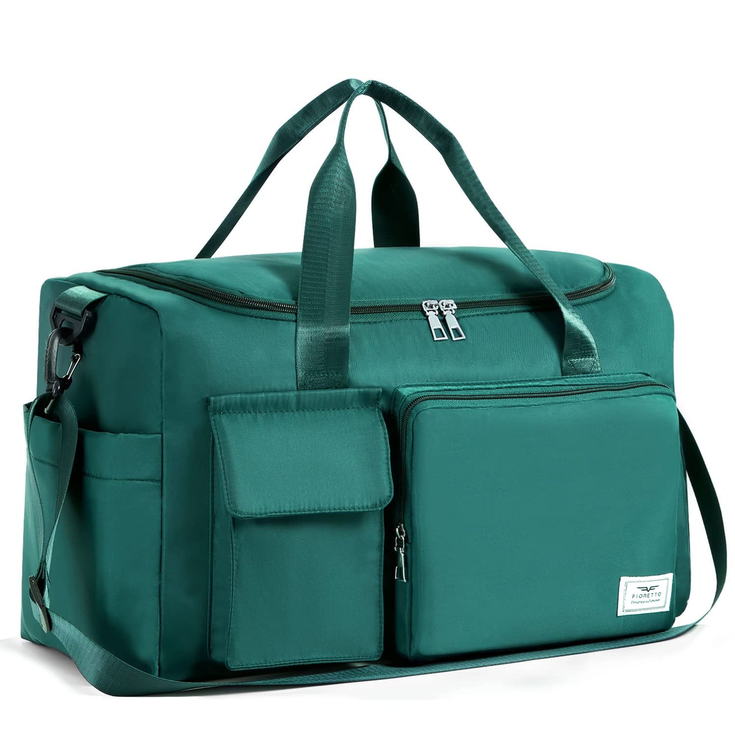 FIORETTO Women's Gym Duffle Bag with Shoes Compartment, 37L Capacity, Ideal for Travel, Gym, Sports, Duffel, Weekender