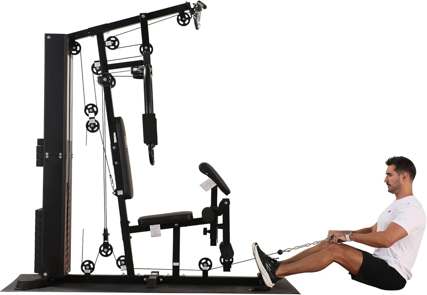 BalanceFrom Multifunctional Home Gym Workout Station with 160LBS Weight, Comes with Floor Mat Stack, Comes with Floor Mat