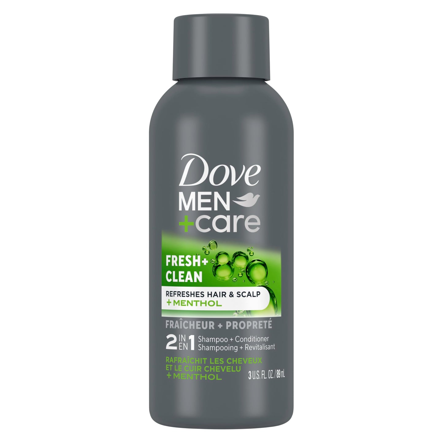 DOVE MEN + CARE Fortifying 2-in-1 Shampoo and Conditioner Fresh and Clean with Caffeine 4 Count For Everyday Care Helps Strengthen and Nourish Hair 12 oz