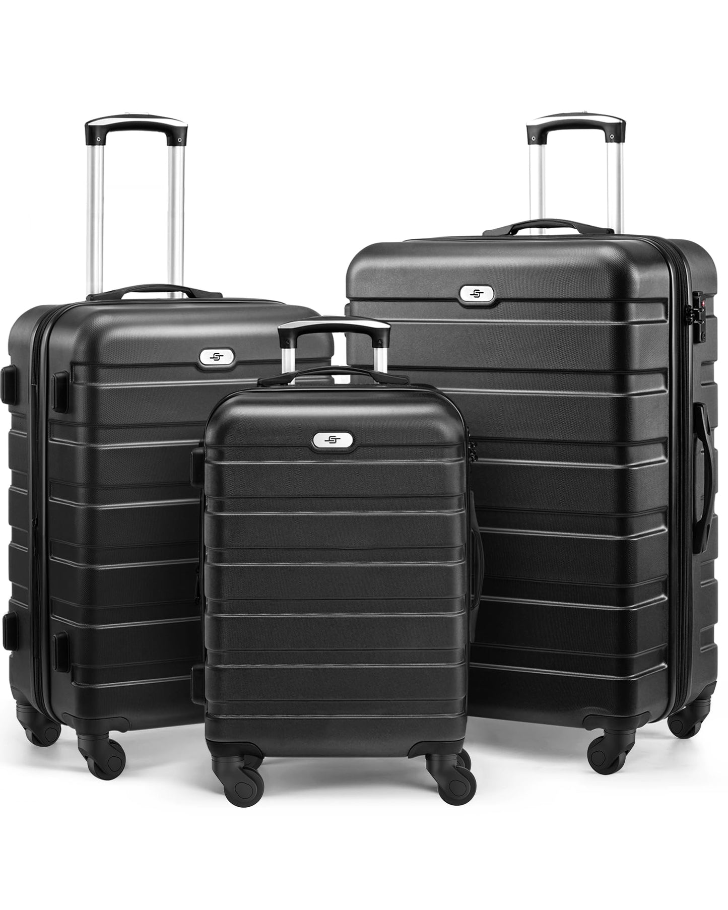 Suitour Luggage 4 Piece Sets,Hardshell Lightweight Suitcase with Spinner Wheels TSA Lock (16"/20"/24"/28")