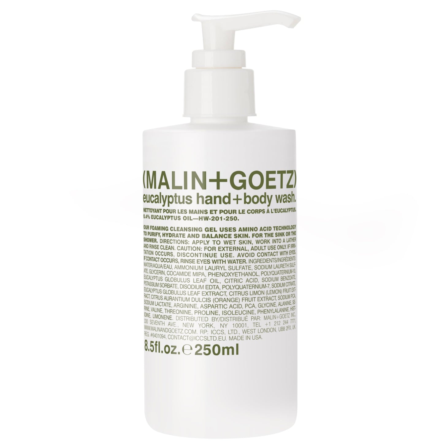 MALIN+GOETZ Hand + Body Wash – natural hydrating soap, cleansing and purifying for all skin types, prevents stripping or irritation on sensitive skin. Cruelty-free. Beauty Care