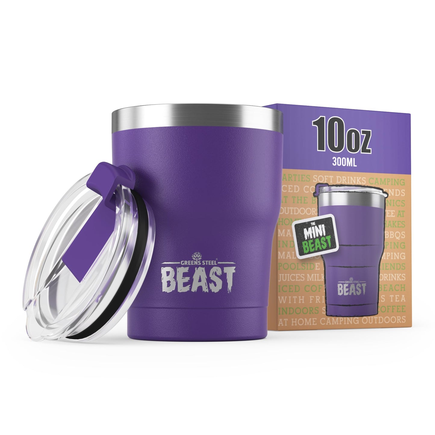 Beast 50 oz Tumbler Stainless Steel Vacuum Insulated Coffee Ice Cup Double Wall Travel Flask (Arctic White)