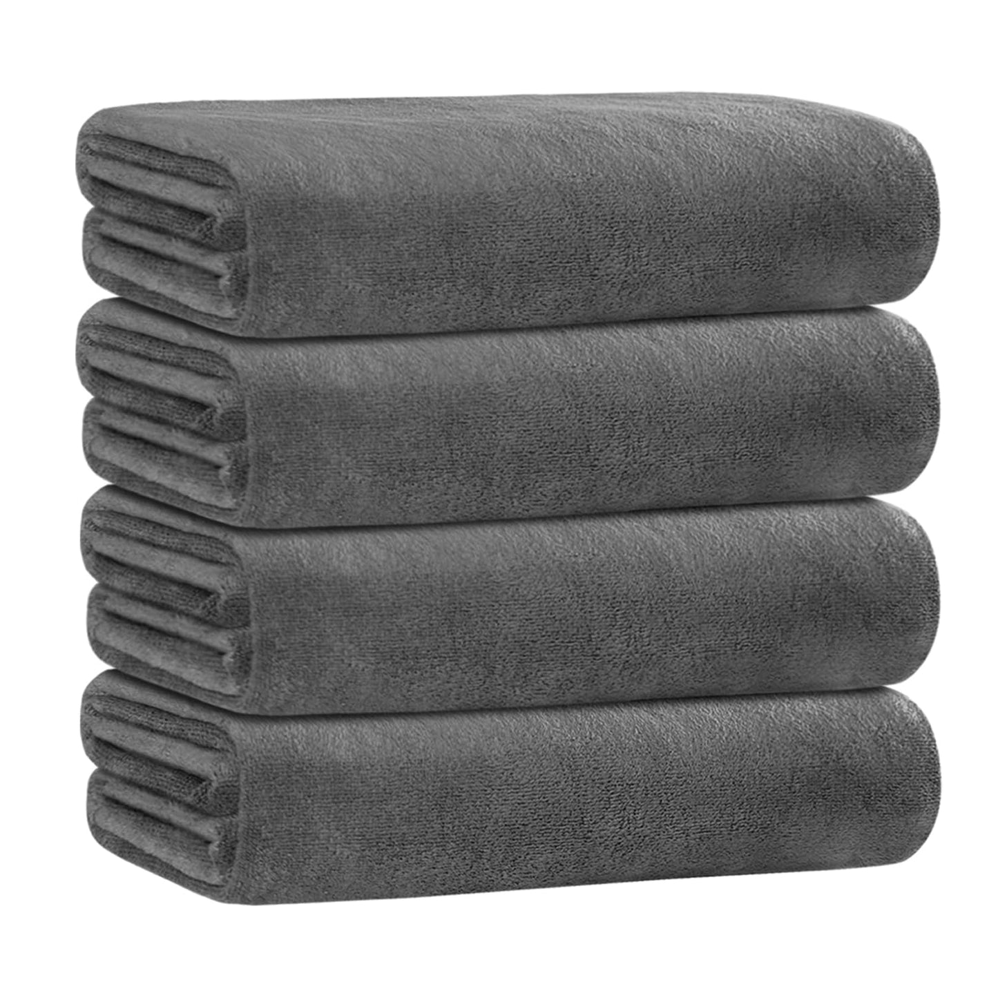 JML Microfiber Bath Towels, Oversized, Ultra Soft, Super Absorbent and Fast Drying, No Fading Large Bathroom Towel Set for Sport, Travel, Fitness, SPA and Yoga (Coral Fleece - Blue, 30 in x 60 in)