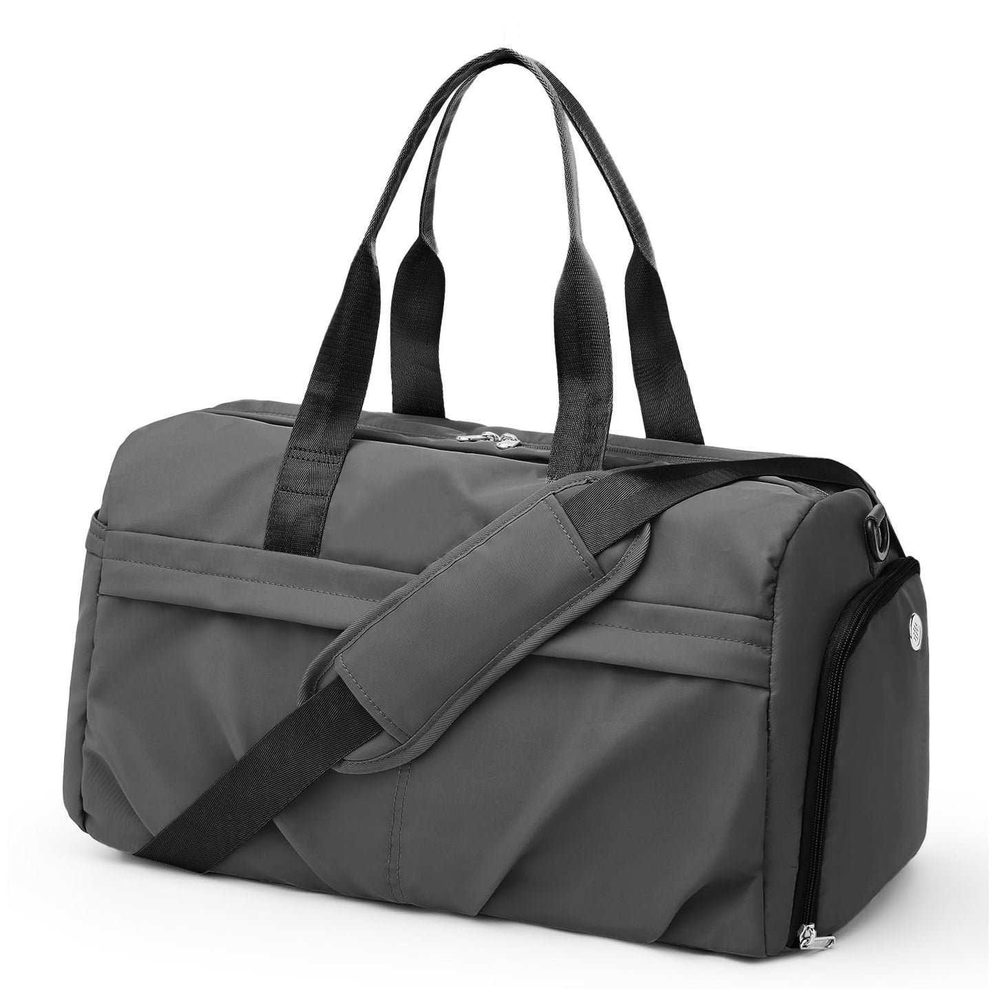 Gym Bag for Women Men with Shoe Compartment, Sport Duffel Bag, Waterproof Travel Weekender Overnight Carry on Bag for Yoga with Trolley Sleeve, Green