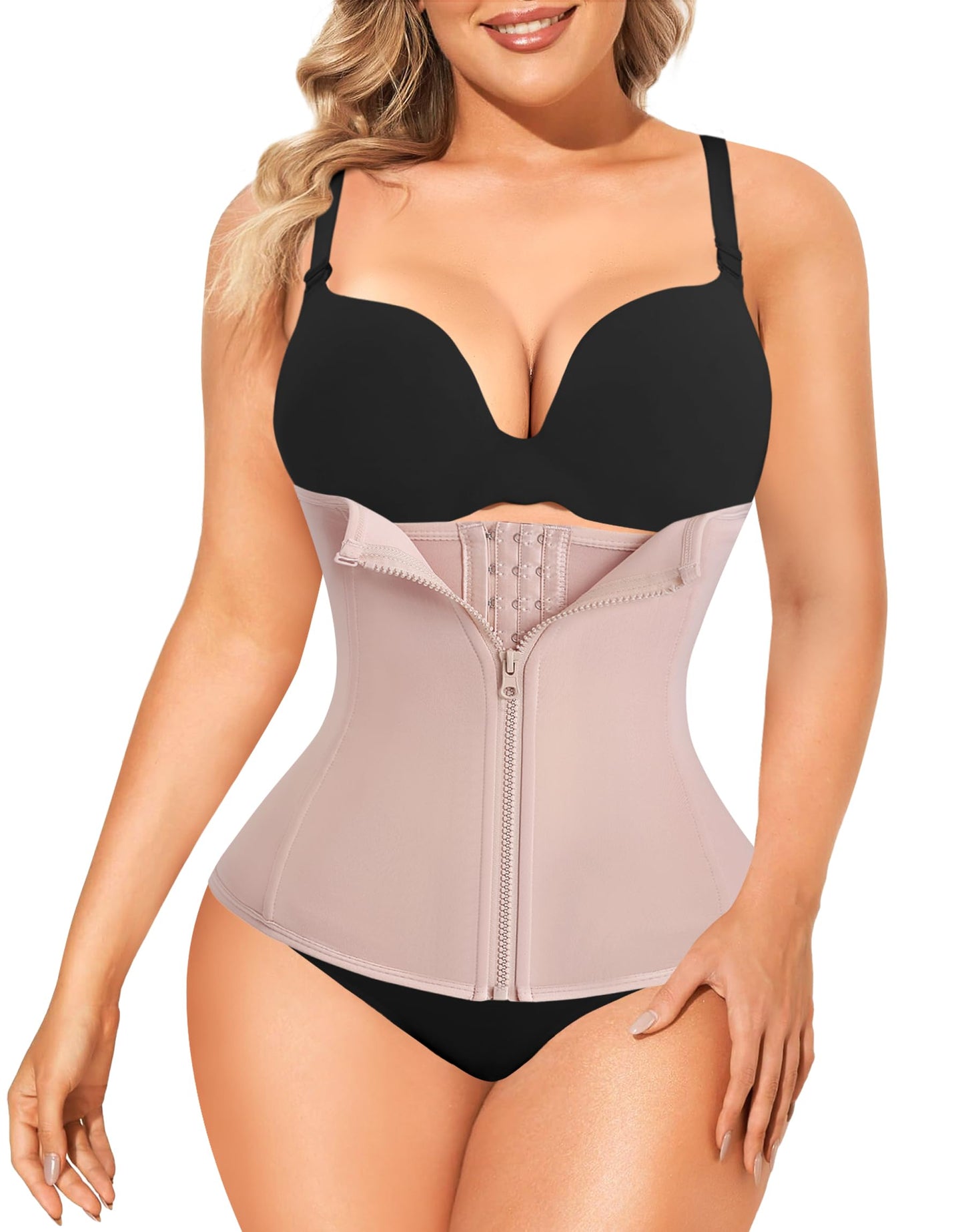 LODAY Waist Trainer Corset for Women Tummy Control Sport Workout Body Shaper Black