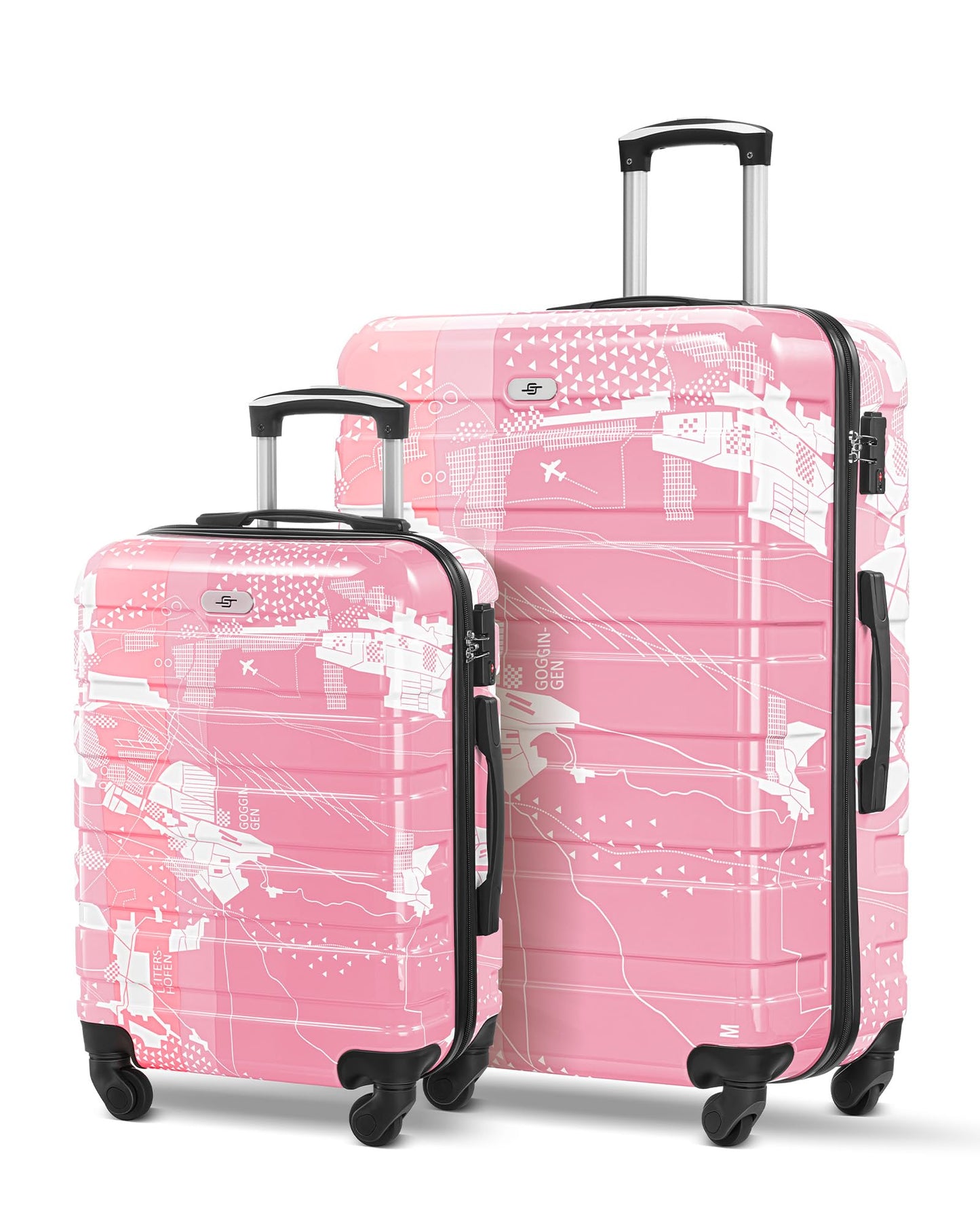 Suitour Luggage 4 Piece Sets,Hardshell Lightweight Suitcase with Spinner Wheels TSA Lock (16"/20"/24"/28")