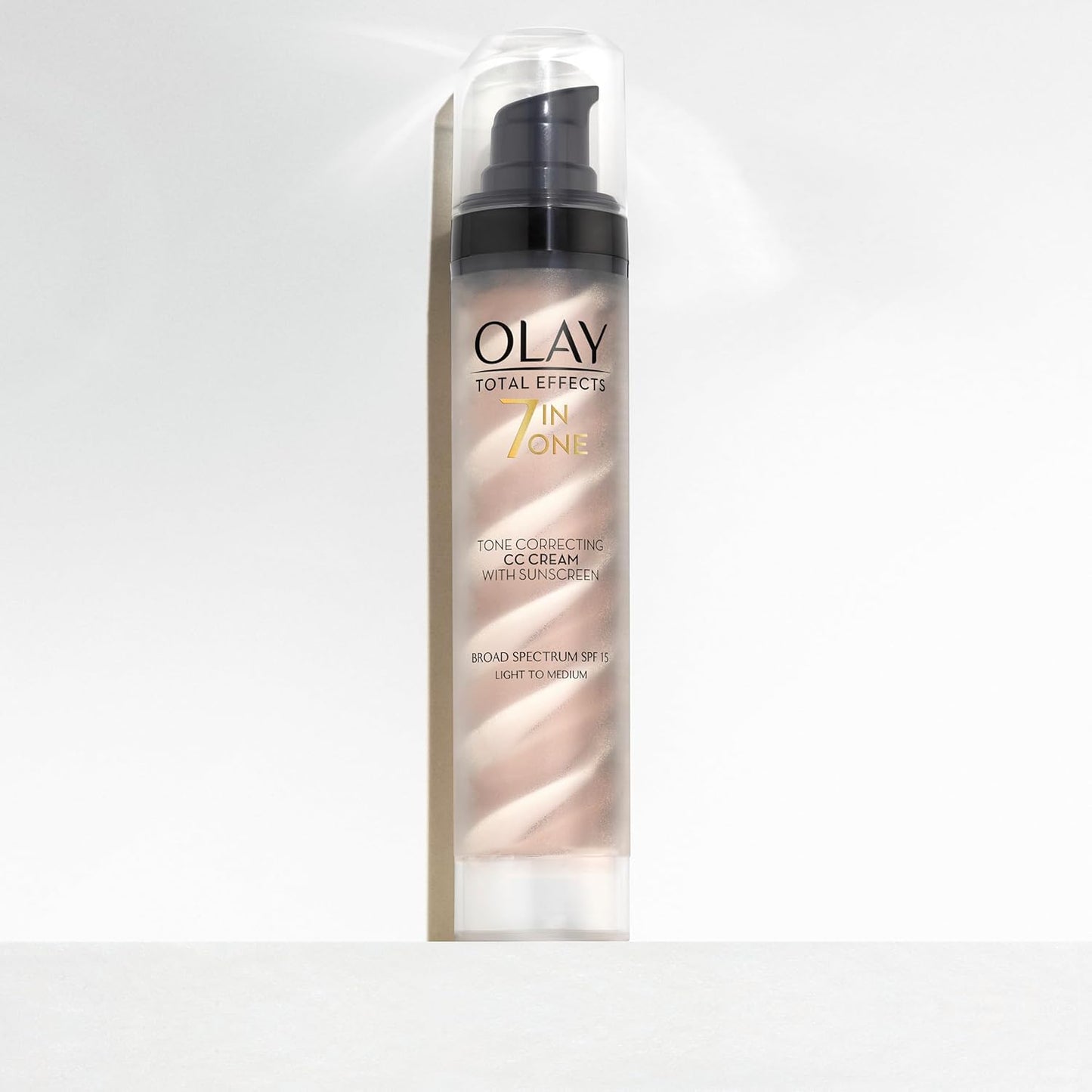 Olay CC Cream, Total Effects with Sunscreen SPF 25, Light to Medium Foundation, Hydrating Broad Spectrum Sun Protection, Evens Tone, Brightening, Anti-Wrinkle, Firming - with Niacinamide, 1.7 oz