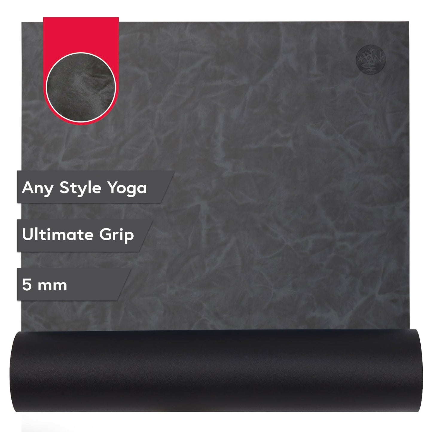 Manduka GRP Adapt Yoga Mat 71" - 5mm | Ultimate Grip | Sweat Ready for Any Style of Yoga | 71 x 24 inches