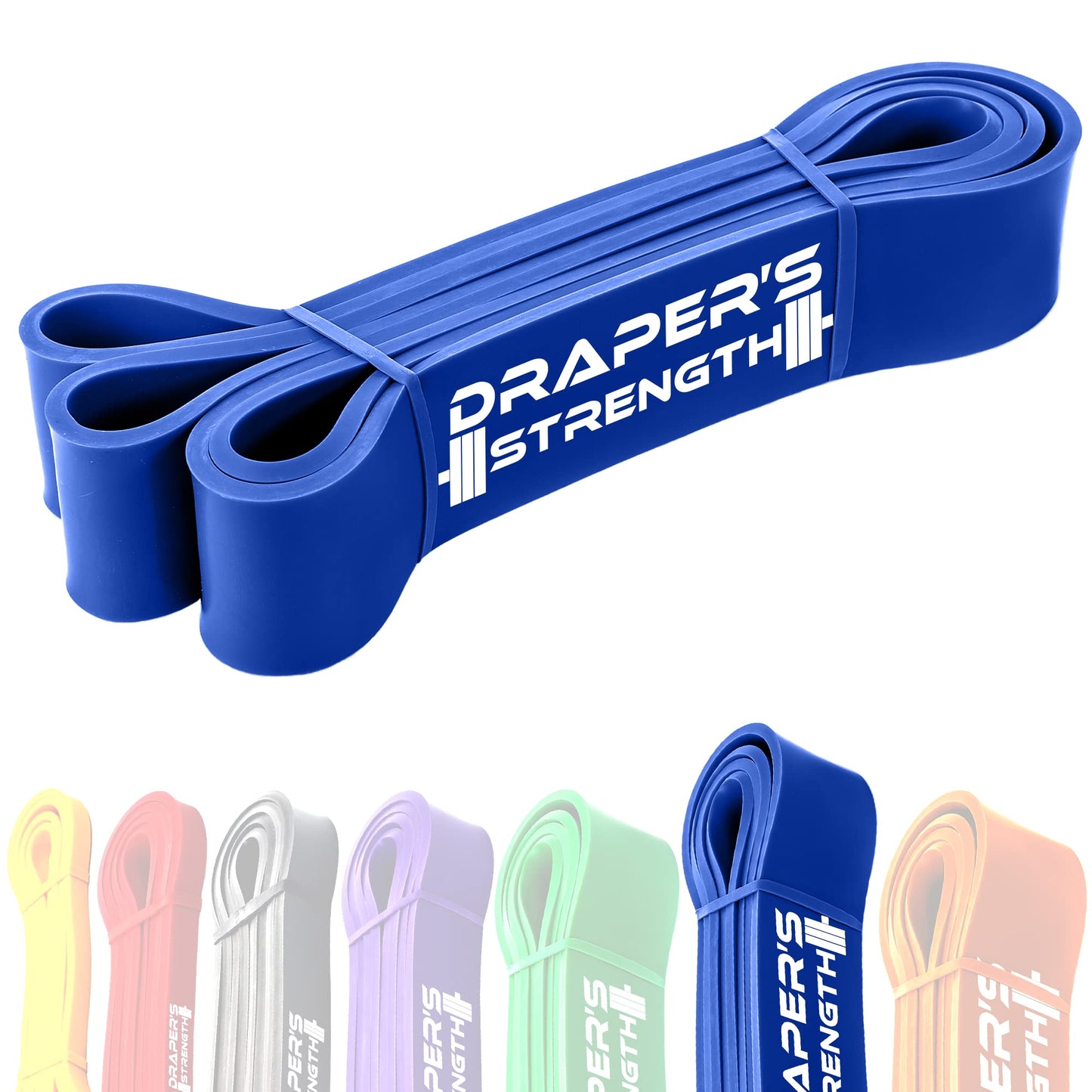 Draper's Strength Heavy Duty Resistance Stretch Loop Bands for Powerlifting Workout Exercise and Assisted Pull Ups
