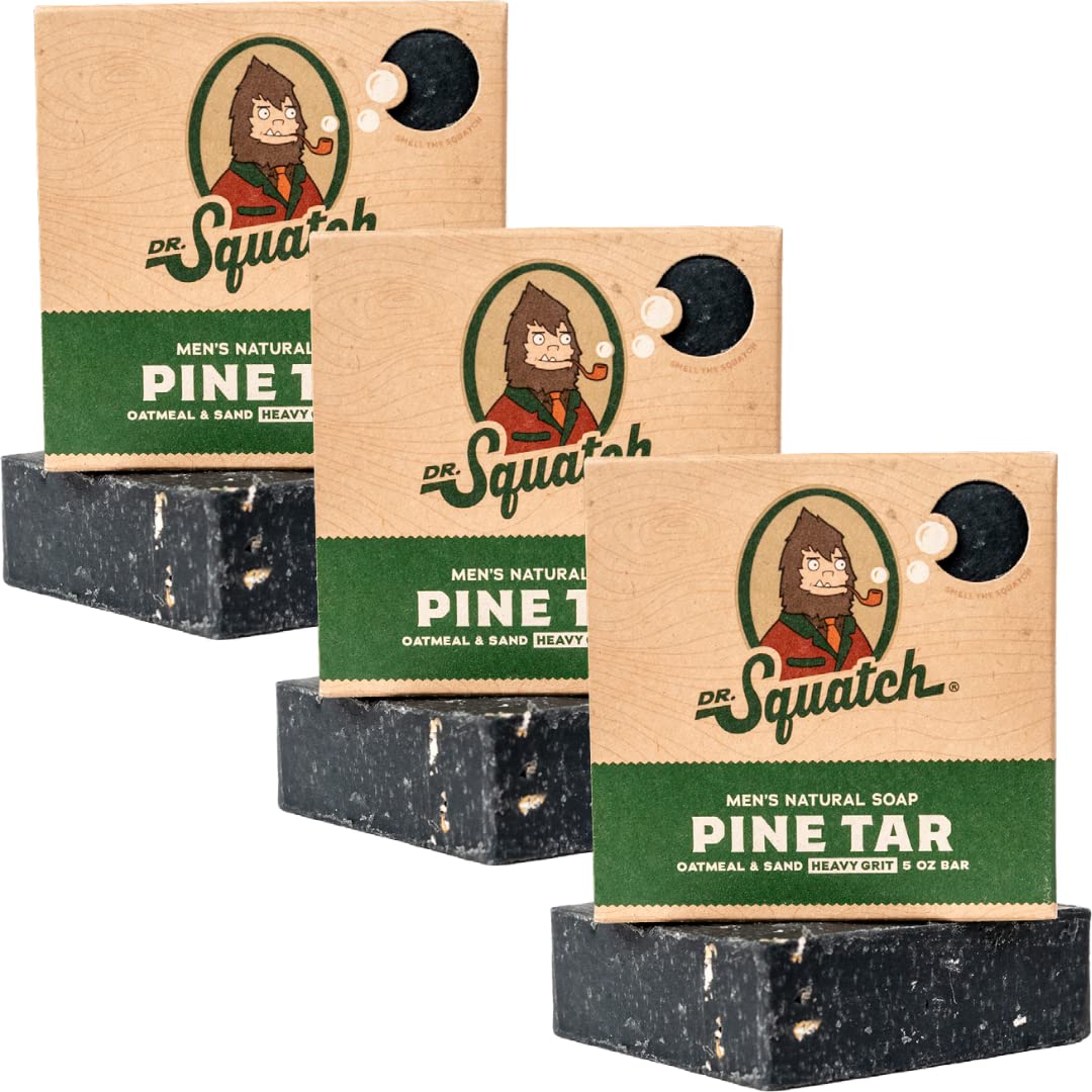 Dr. Squatch Natural Bar Soap for Men - Cold Process Soap with No Harsh Chemicals - Coastal Mist (5 oz, 3-Pack)
