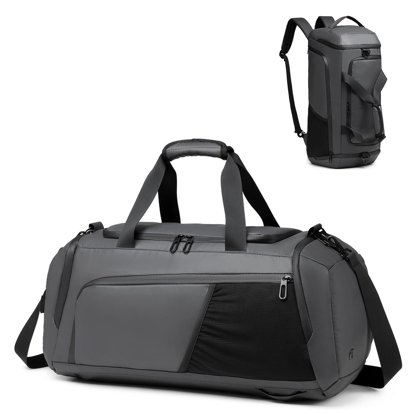 Gym bag for Men with Shoes Compartment - 40L Duffle Bag for Travel with Wet Pocket,3 in 1 Waterproof Sports Bags and Gym Backpack with Water Bottle Holder