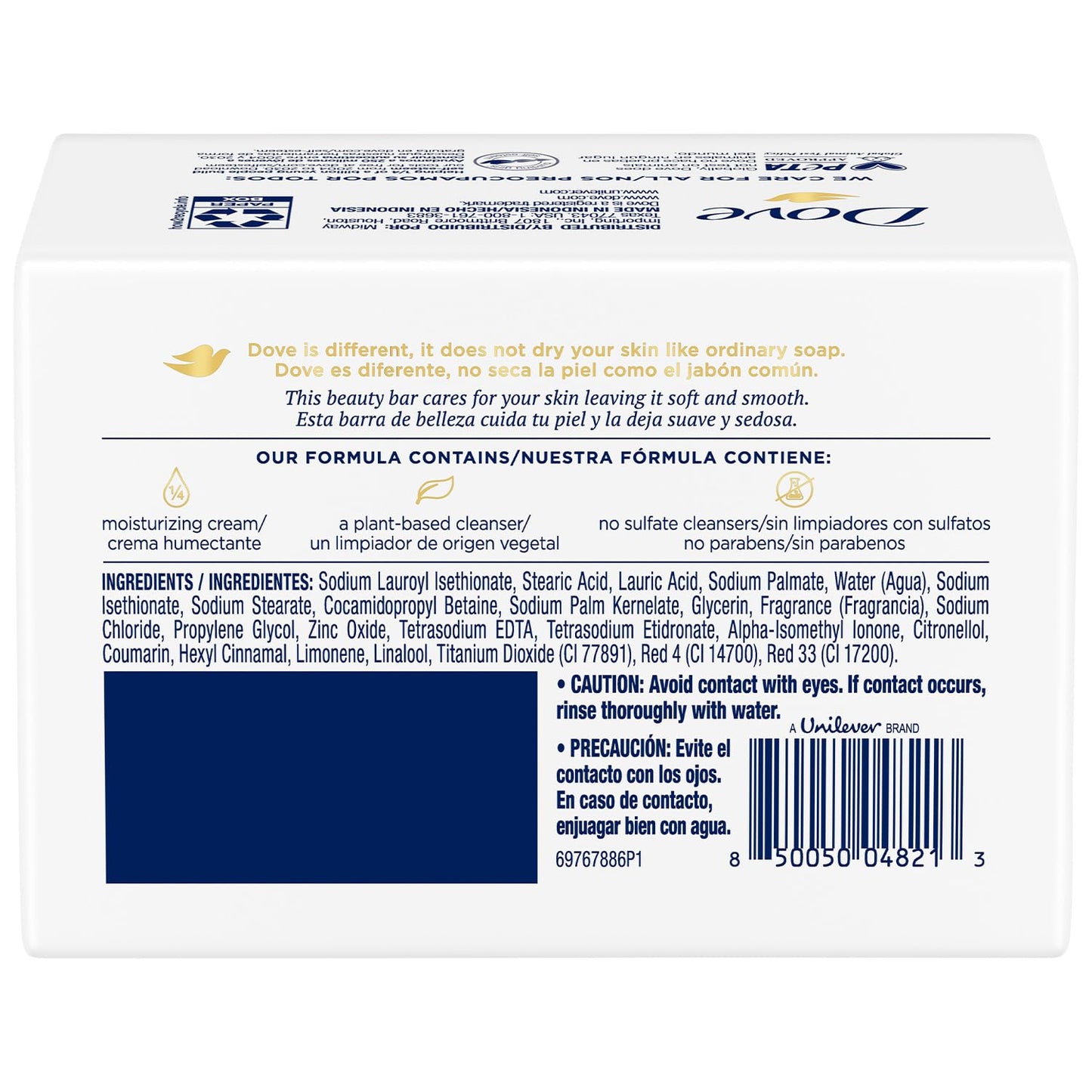Dove Soap, Pink Beauty Bar Pack (4 Soap Bars) – 3-in-1 Moisturizing Face, Body & Hand Soap, 3.17 Oz Ea
