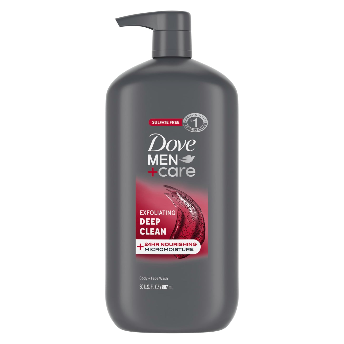 Dove Men+Care Body and Face Wash Hydrating Clean Comfort Men's Body Wash with 24-Hour Nourishing Micromoisture Technology 30 oz