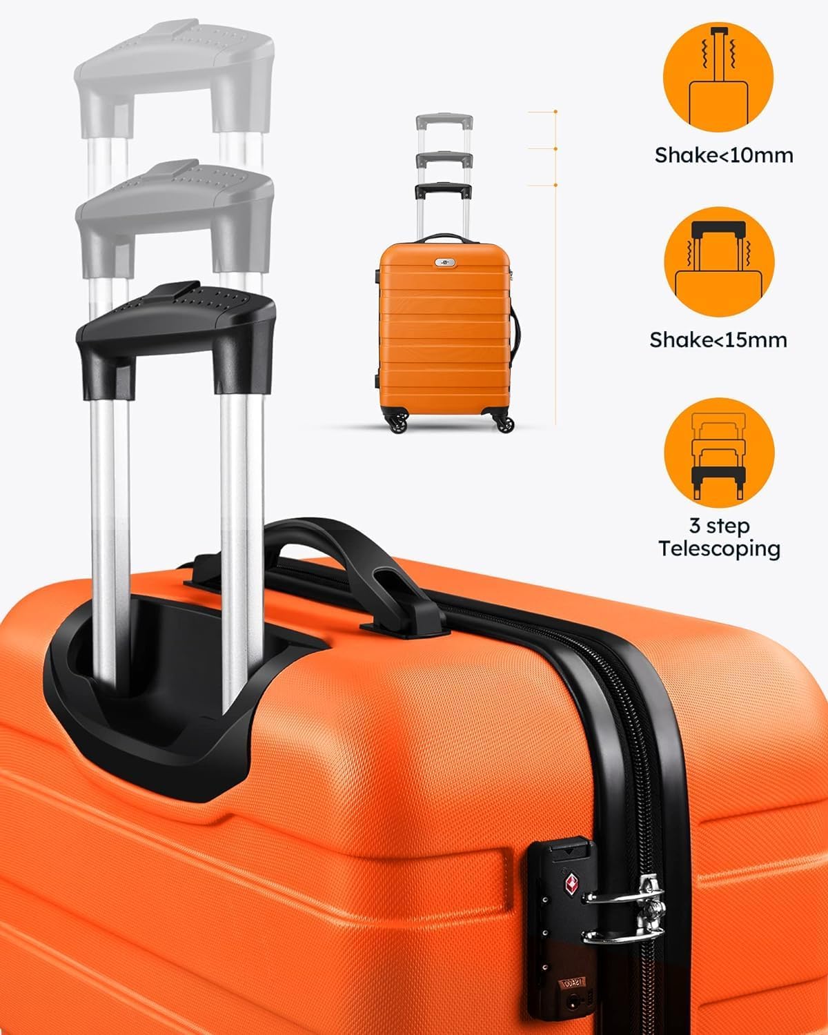 Suitour Luggage Sets 4 piece with Spinner Wheels,Hard Shell Luggage set for Women,16" 20" 24" 28 inches Suitcase Set for Travel Business