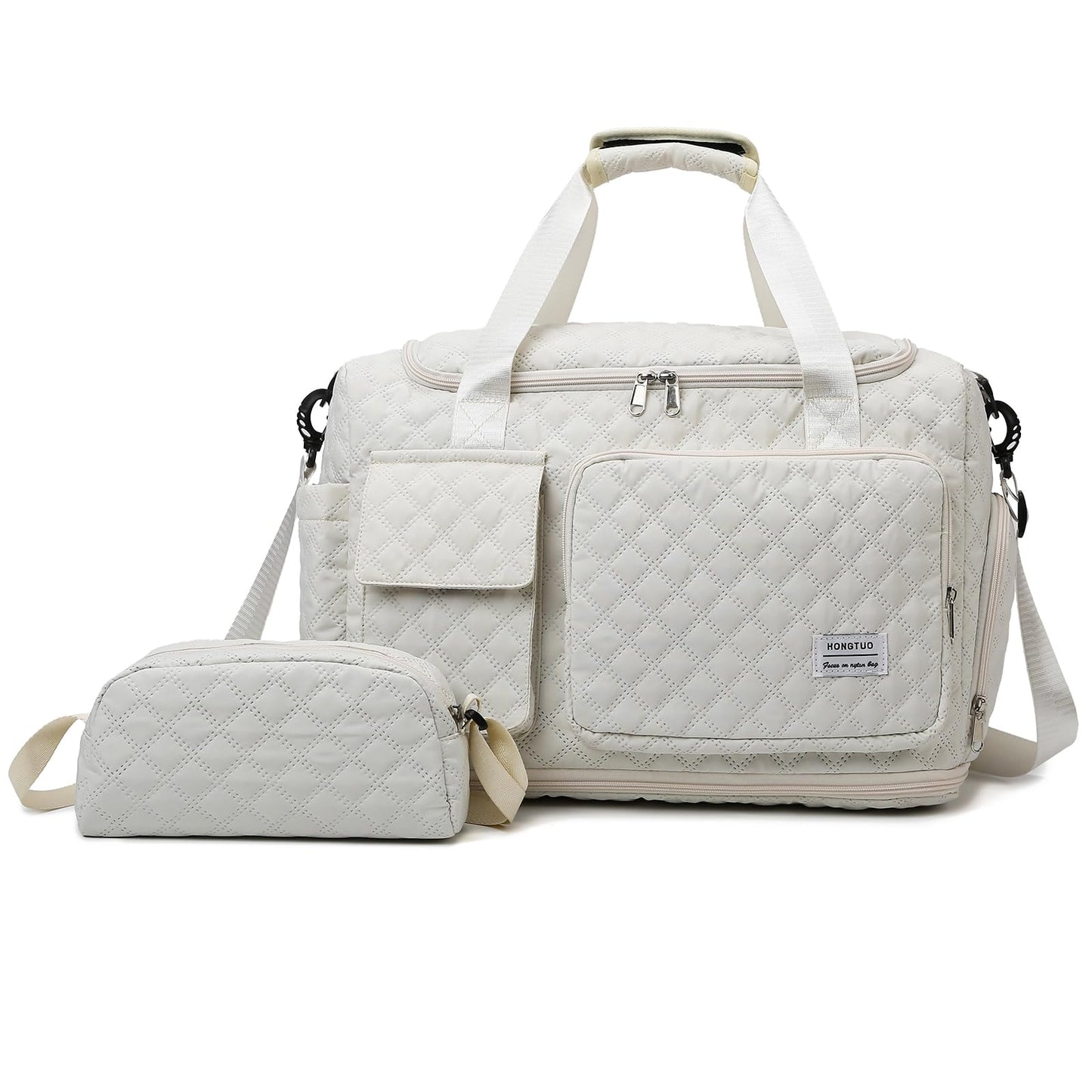 Small Gym Bag for Women, Travel Duffle Bag Carry On Weekender Bag with Shoe Compartment