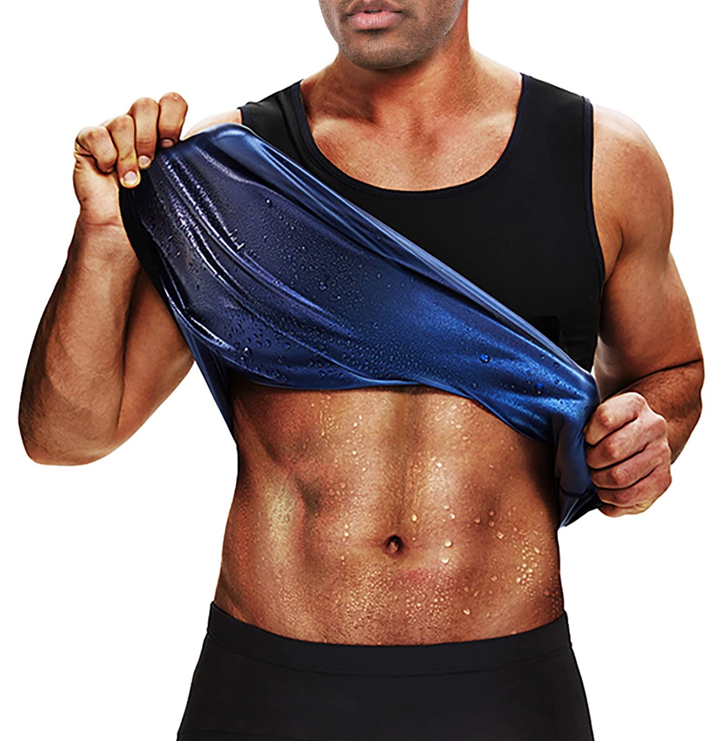 Sauna Sweat Vest Workout Tank Top Waist Trainer for Men Compression Workout Enhancing Vest
