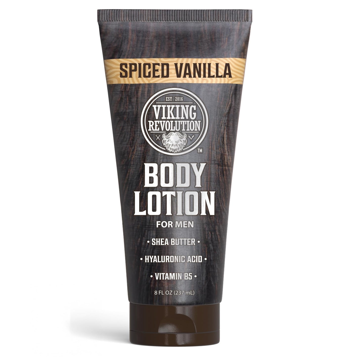 Viking Revolution Sandalwood Body Lotion for Men – Mens Lotion for Dry Skin with Shea Butter, Hyaluronic Acid and Vitamin B5 – Nourishing Mens Body Lotion for Hydrated and Smooth Skin (8oz, 1 Pack)