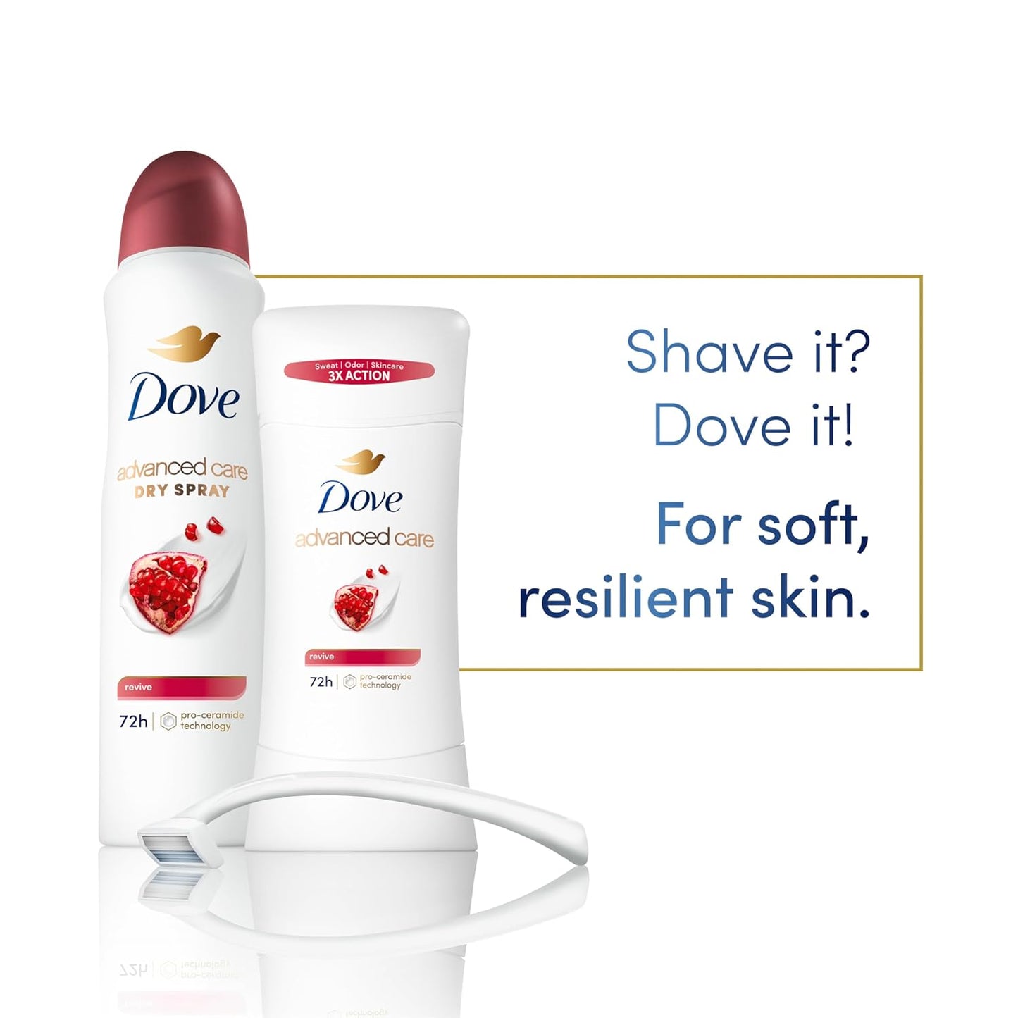 Dove Advanced Care Antiperspirant Deodorant for Women Twin Pack Revive 72 hour sweat and odor protection 2.6 oz