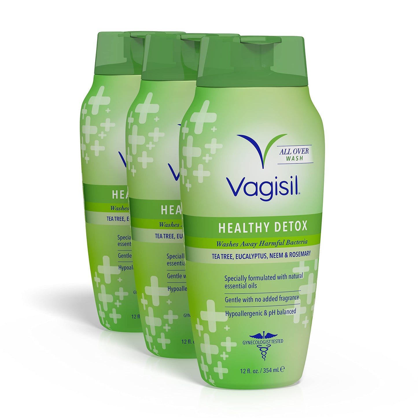 Vagisil Feminine Wash for Intimate Area Hygiene, Healthy Detox, All Over Body Wash for Women, Gynecologist Tested, Hypoallergenic and pH Balanced, 12 Fl Oz (Pack of 1)