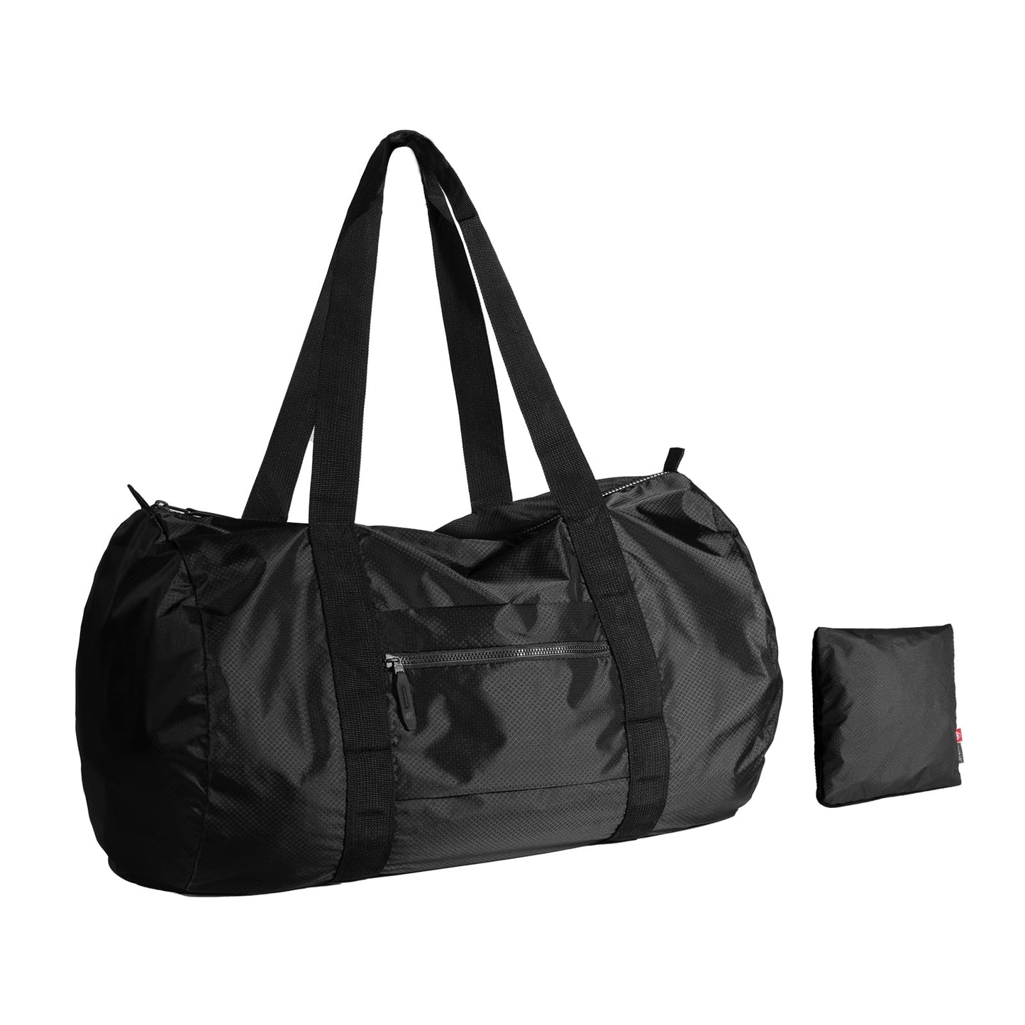 pack all 45L Foldable Duffel Bag, Water-Resistant Sports Gym Bag, Portable Weekender Bag Lightweight for Travel, Fitness and Camping (Navy Blue)