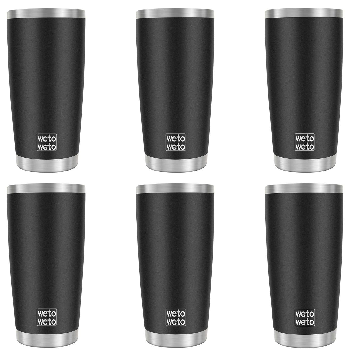 WETOWETO 20oz Tumbler, Stainless Steel Vacuum Insulated Coffee Travel Mug, Double Wall Powder Coated Insulated Coffee Mug Travel Mug with Lid Thermal Cup for Outdoor (Navy Blue, 1 Pack)