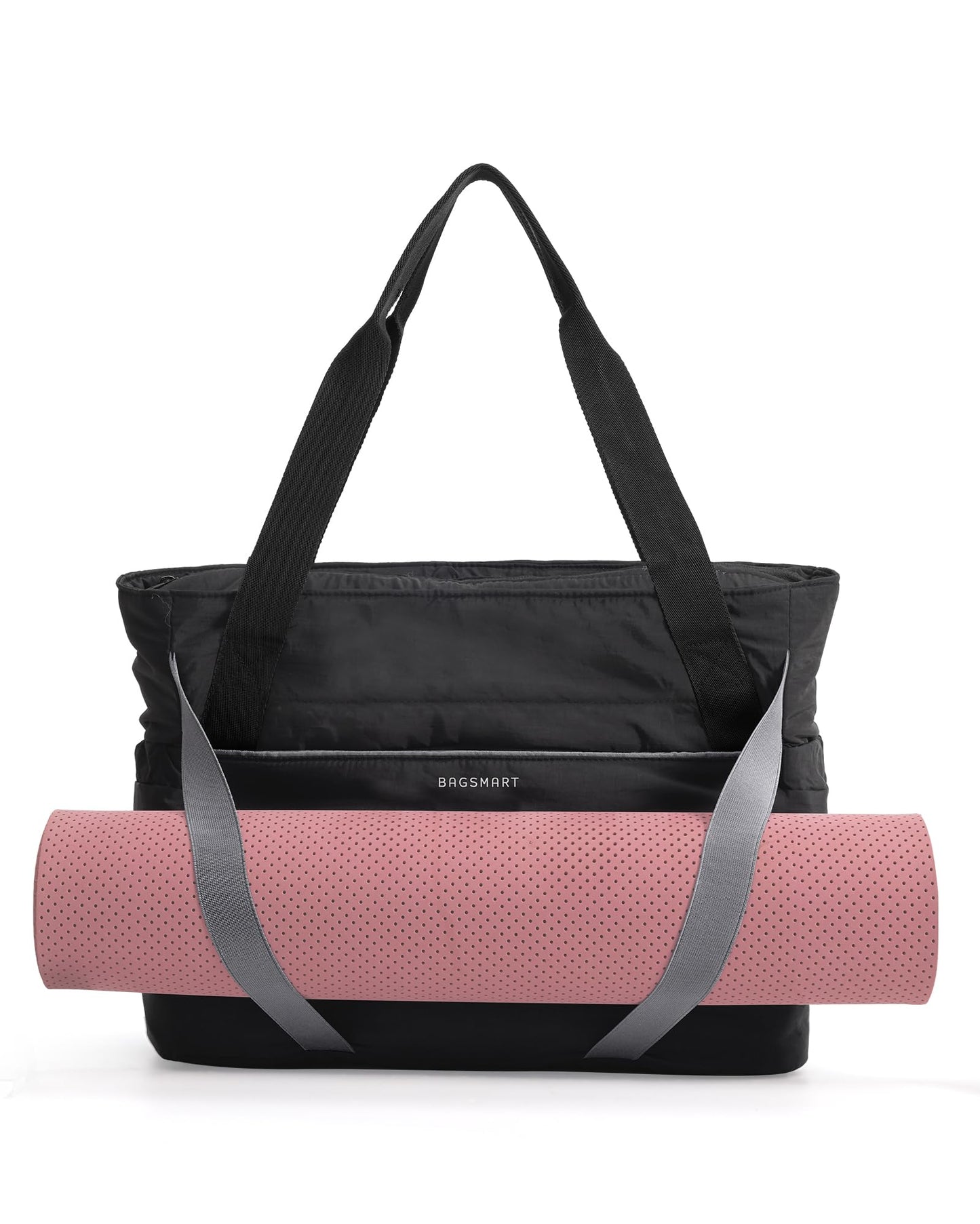 BAGSMART Tote Bag for Women with Zipper, Yoga Mat Bag Gym Tote for Travel, Work, Sport