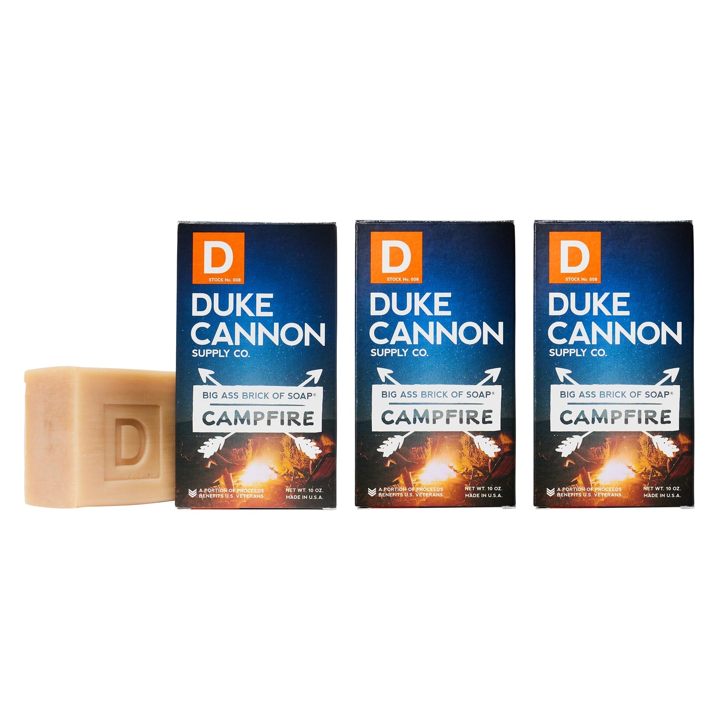 Duke Cannon Big Brick of Soap Midnight Swim - Refreshing Aquatic Scent with Green Top Notes, 10 oz. Men's Soap Bar (Pack of 3)