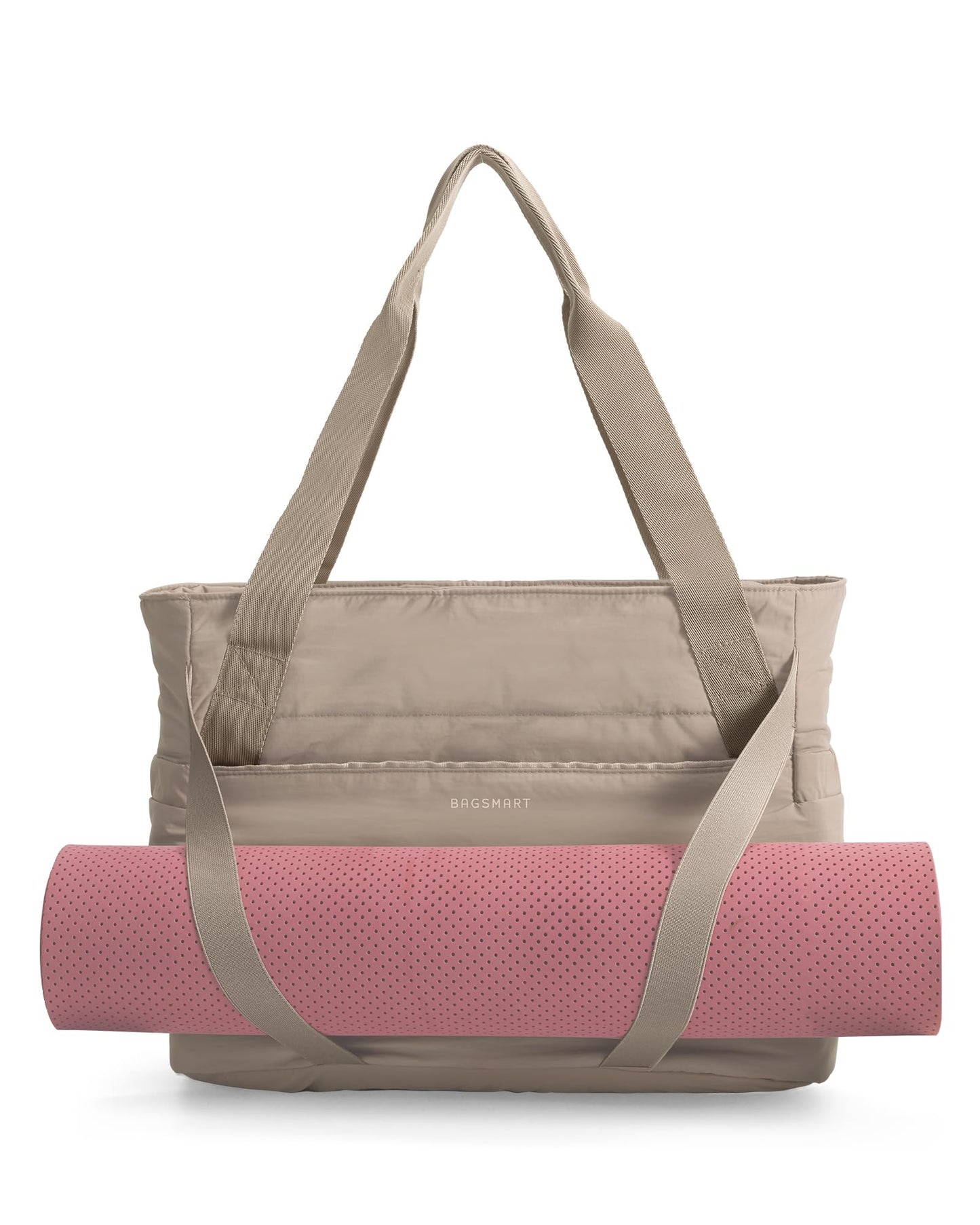 BAGSMART Tote Bag for Women with Zipper, Yoga Mat Bag Gym Tote for Travel, Work, Sport