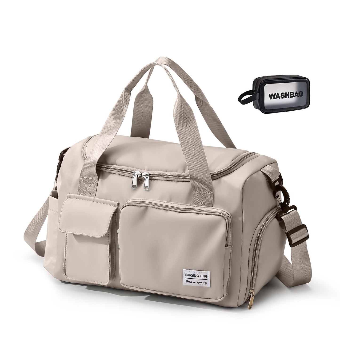 Small Gym Bag for Women, Travel Duffle Bag Carry On Weekender Bag with Shoe Compartment