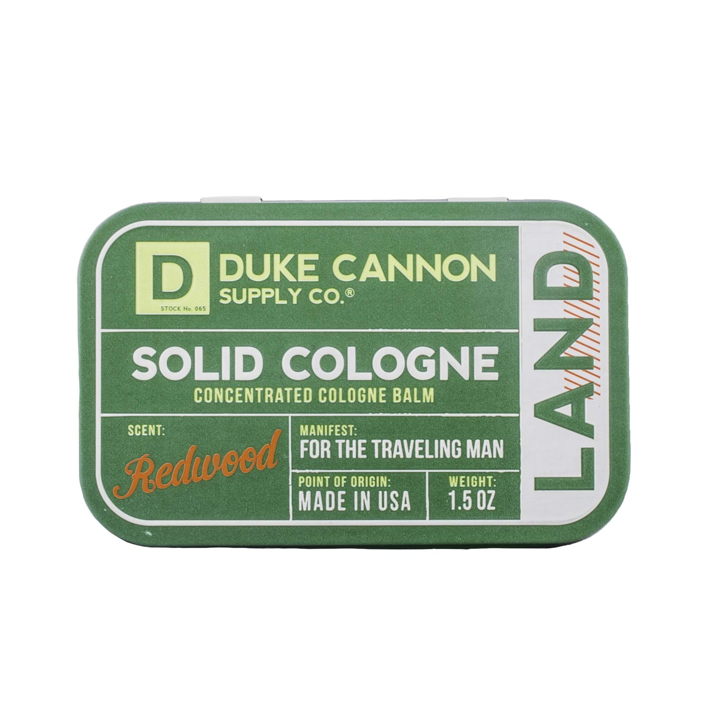 Duke Cannon Solid Cologne - Old Glory Premium Concentrated Cologne Balm, Fresh Tobacco, Amber, and Leather Scent, 1.5 oz. Travel Tin