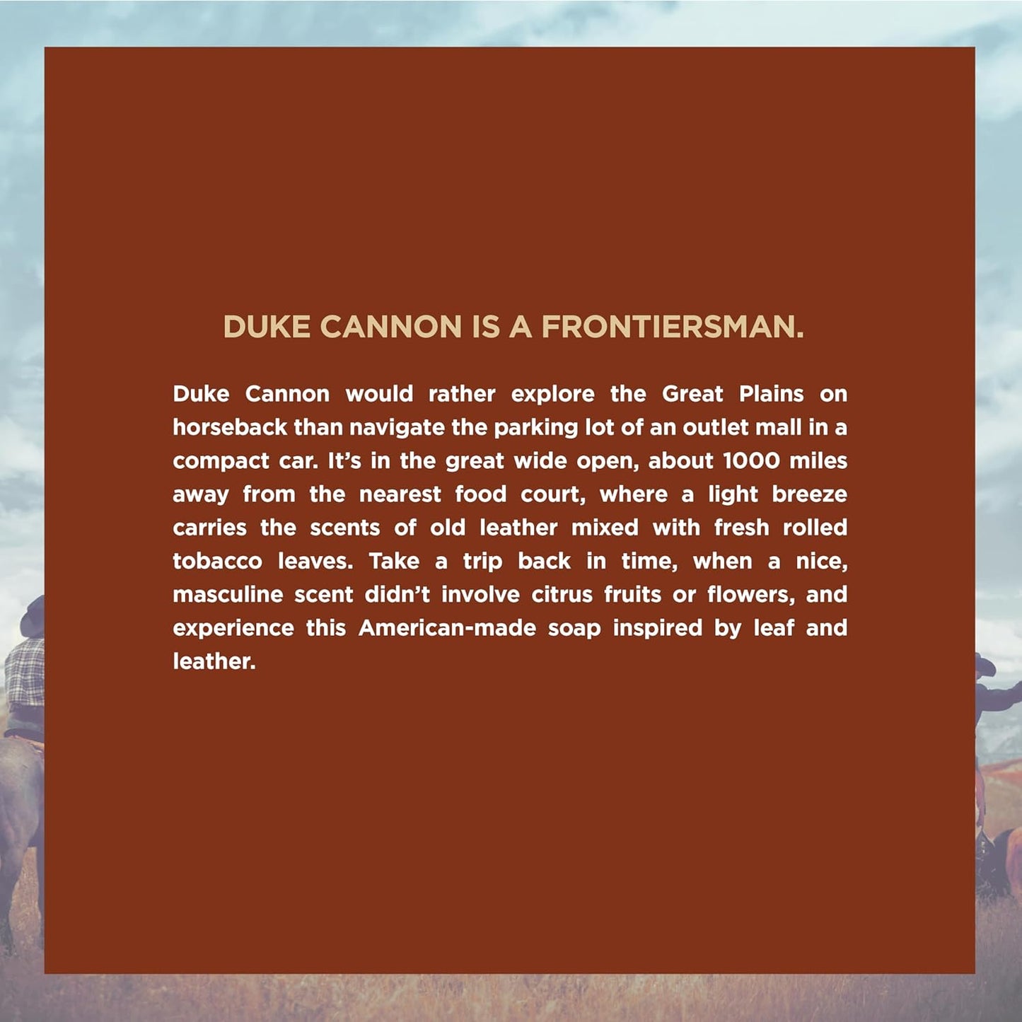 Duke Cannon Supply Co. Big Brick of Soap Bar for Men, LEAF & LEATHER - Extra Large, Masculine Scents, All Skin Types, Paraben-Free, 10 oz (Pack of 6)