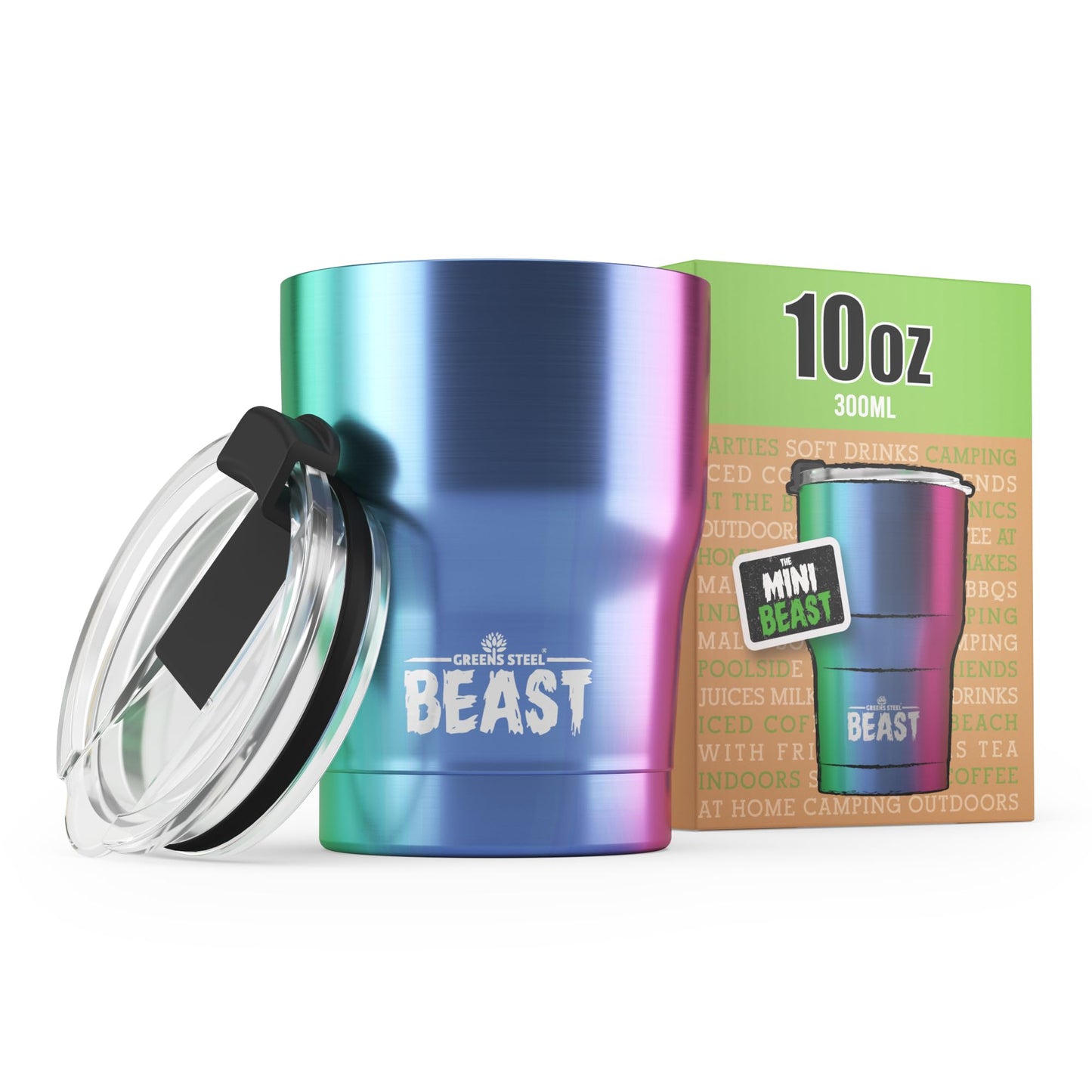 Beast 50 oz Tumbler Stainless Steel Vacuum Insulated Coffee Ice Cup Double Wall Travel Flask (Arctic White)