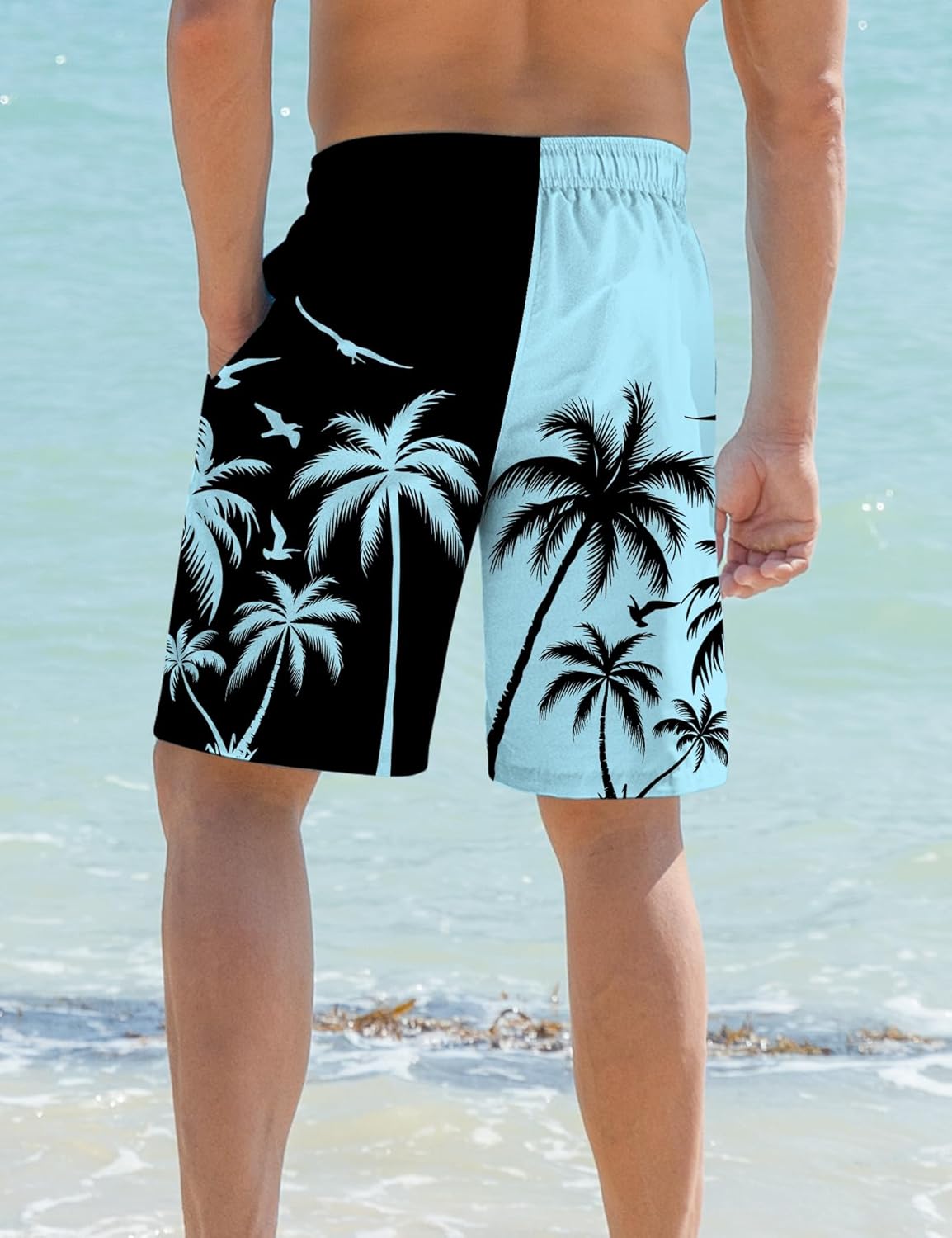 ALISISTER Mens Swim Trunks with Compression Liner Bathing Suit Summer Swimming Shorts
