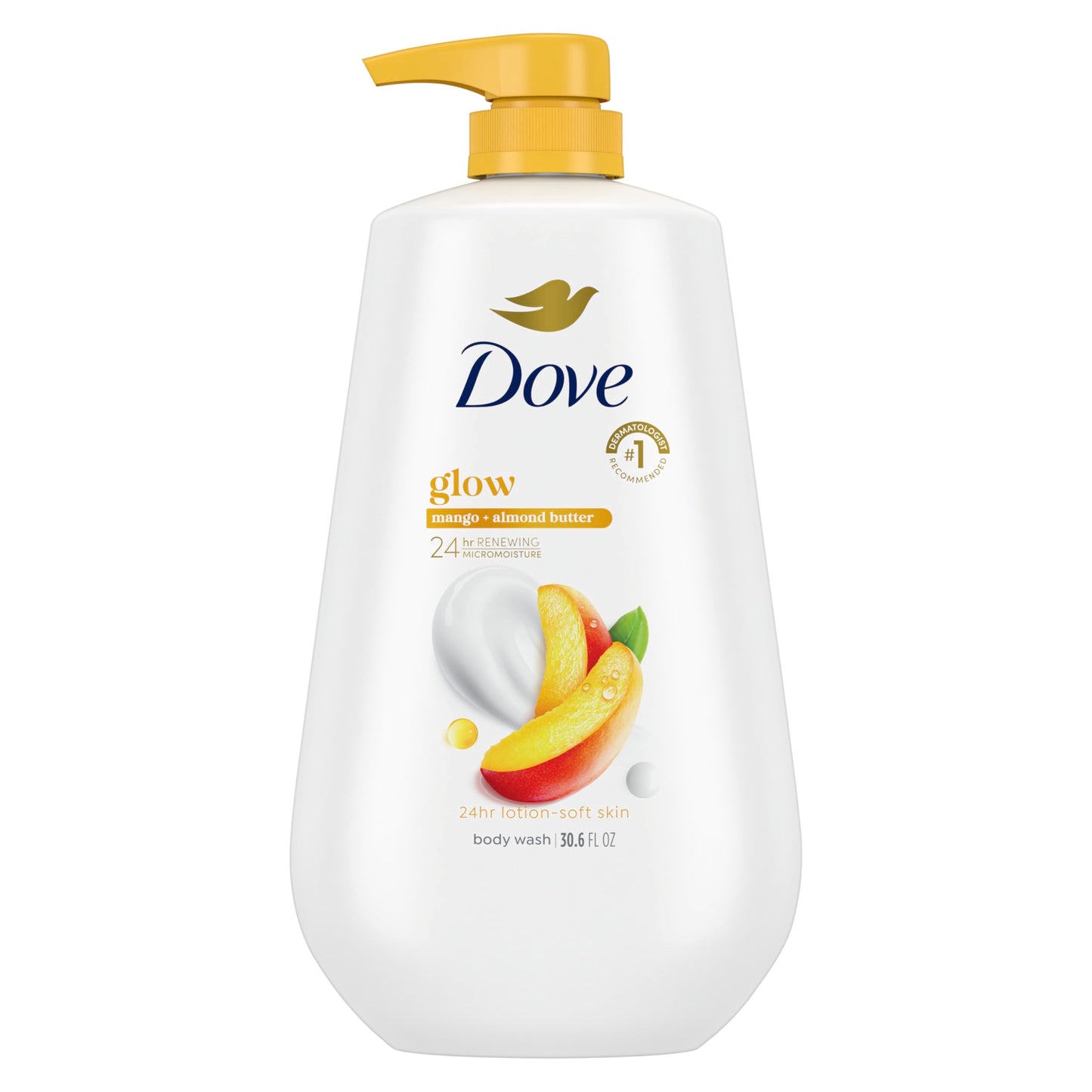 Dove Body Wash with Pump Pamper Shea Butter & Vanilla for 24hr Lotion-Soft Skin Moisturizing Skin Cleanser with No Sulfates No Parabens 30.6 oz