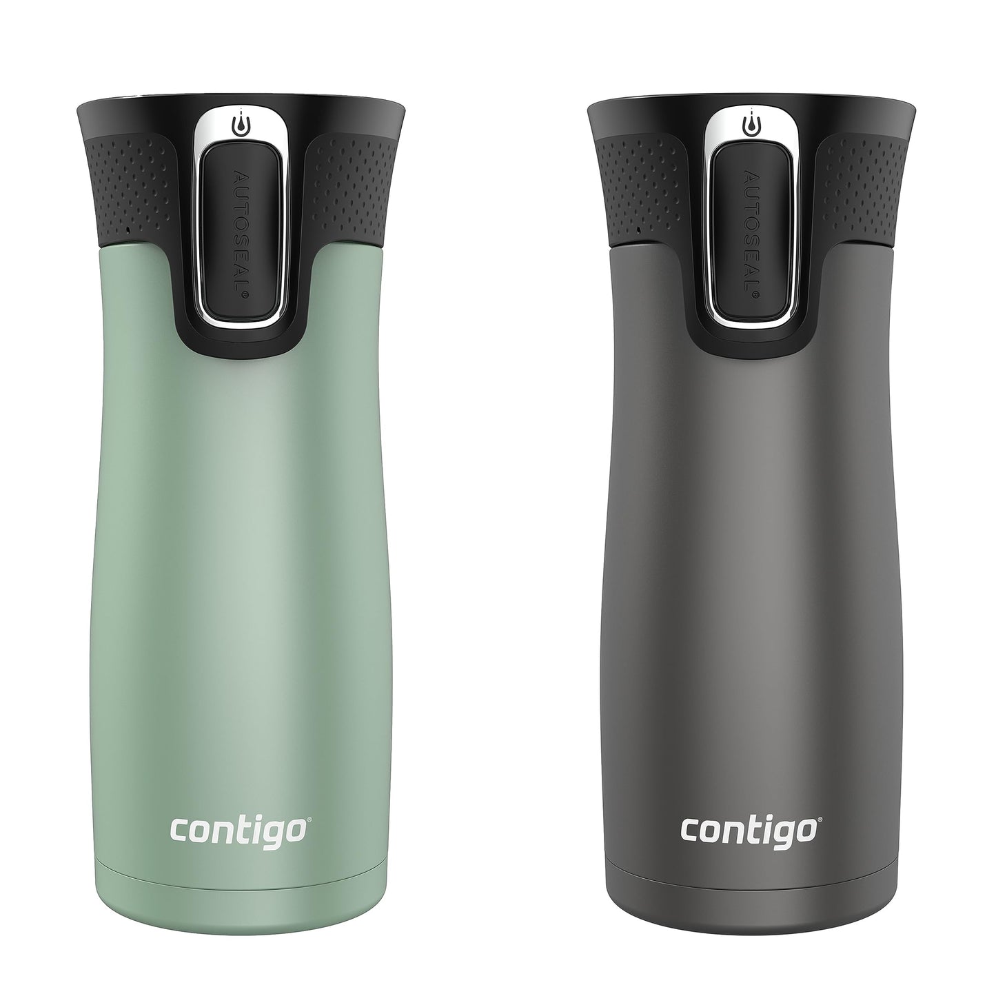 Contigo West Loop Stainless Steel Travel Mug with AUTOSEAL Lid, 16oz., Stainless Steel/Black