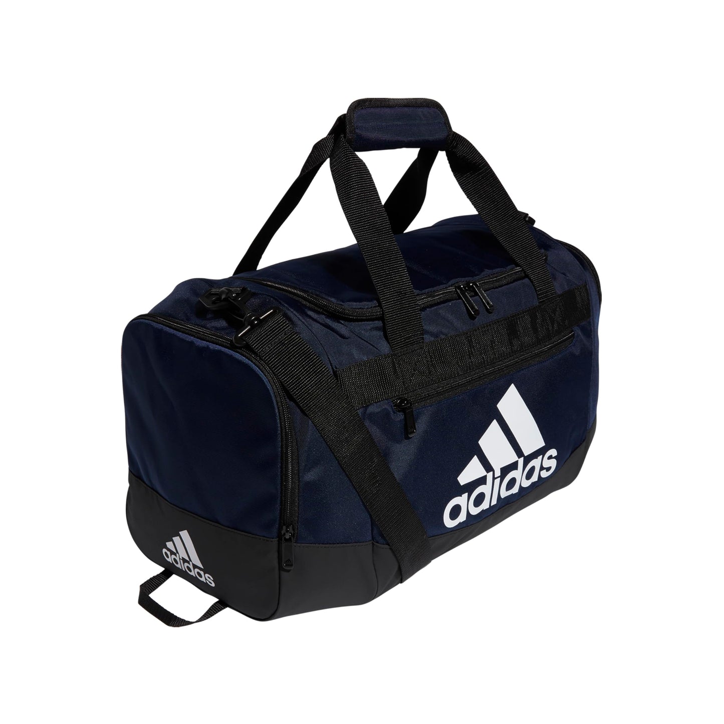 adidas Unisex Defender 4.0 Gym Duffel Bag for Men and Women, Black/White, Small (38L)