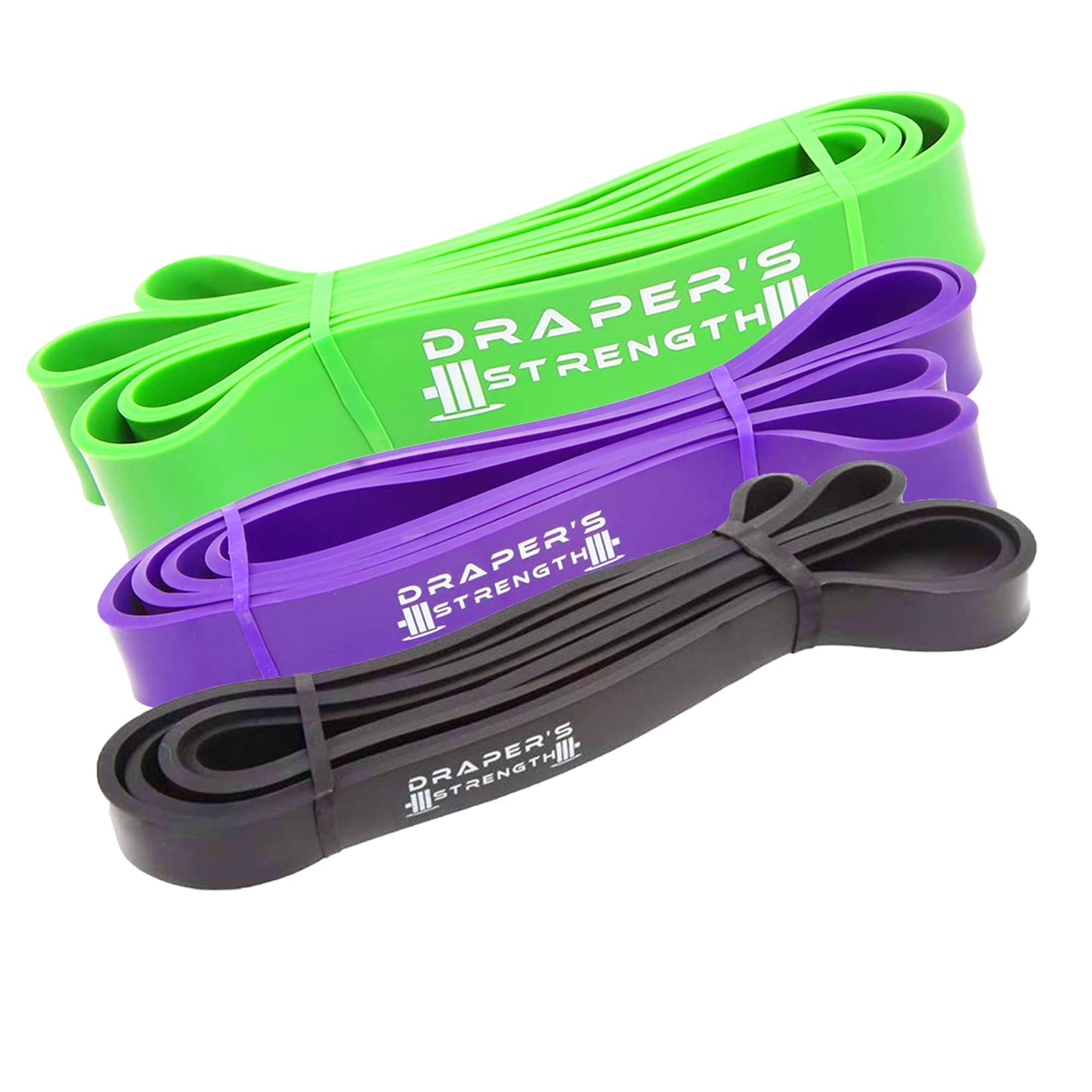 Draper's Strength Heavy Duty Resistance Stretch Loop Bands for Powerlifting Workout Exercise and Assisted Pull Ups