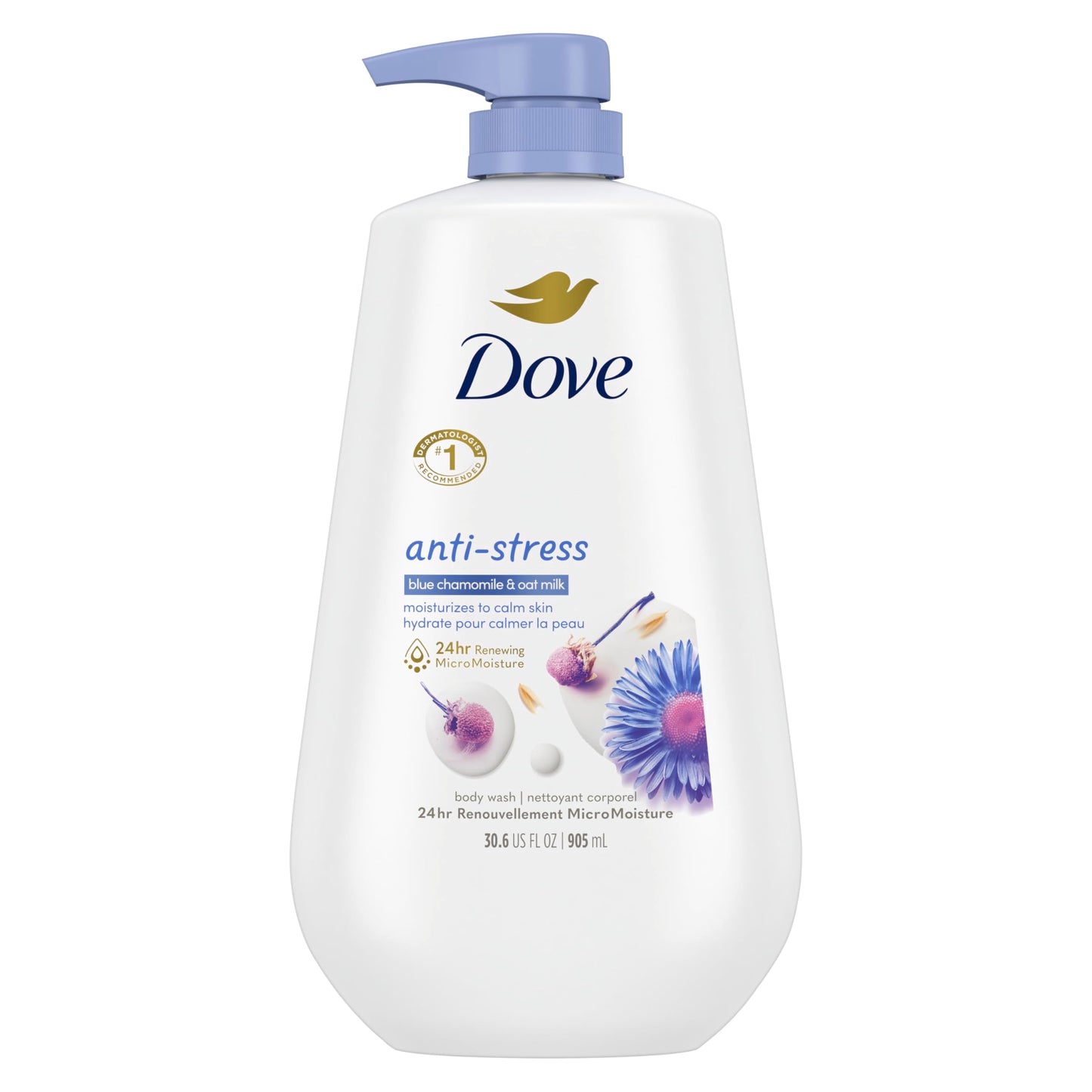 Dove Body Wash with Pump Pamper Shea Butter & Vanilla for 24hr Lotion-Soft Skin Moisturizing Skin Cleanser with No Sulfates No Parabens 30.6 oz