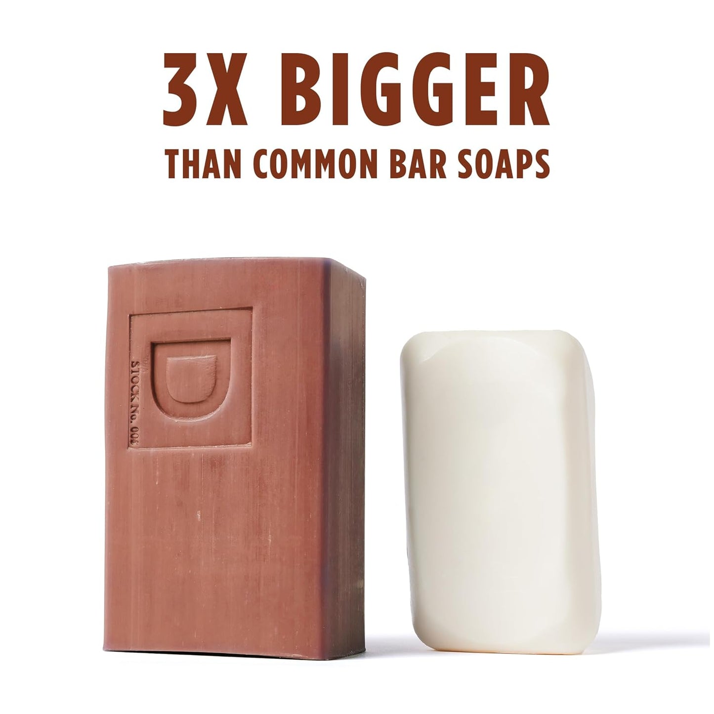 Duke Cannon Supply Co. Big Brick of Soap Bar for Men, LEAF & LEATHER - Extra Large, Masculine Scents, All Skin Types, Paraben-Free, 10 oz (Pack of 6)