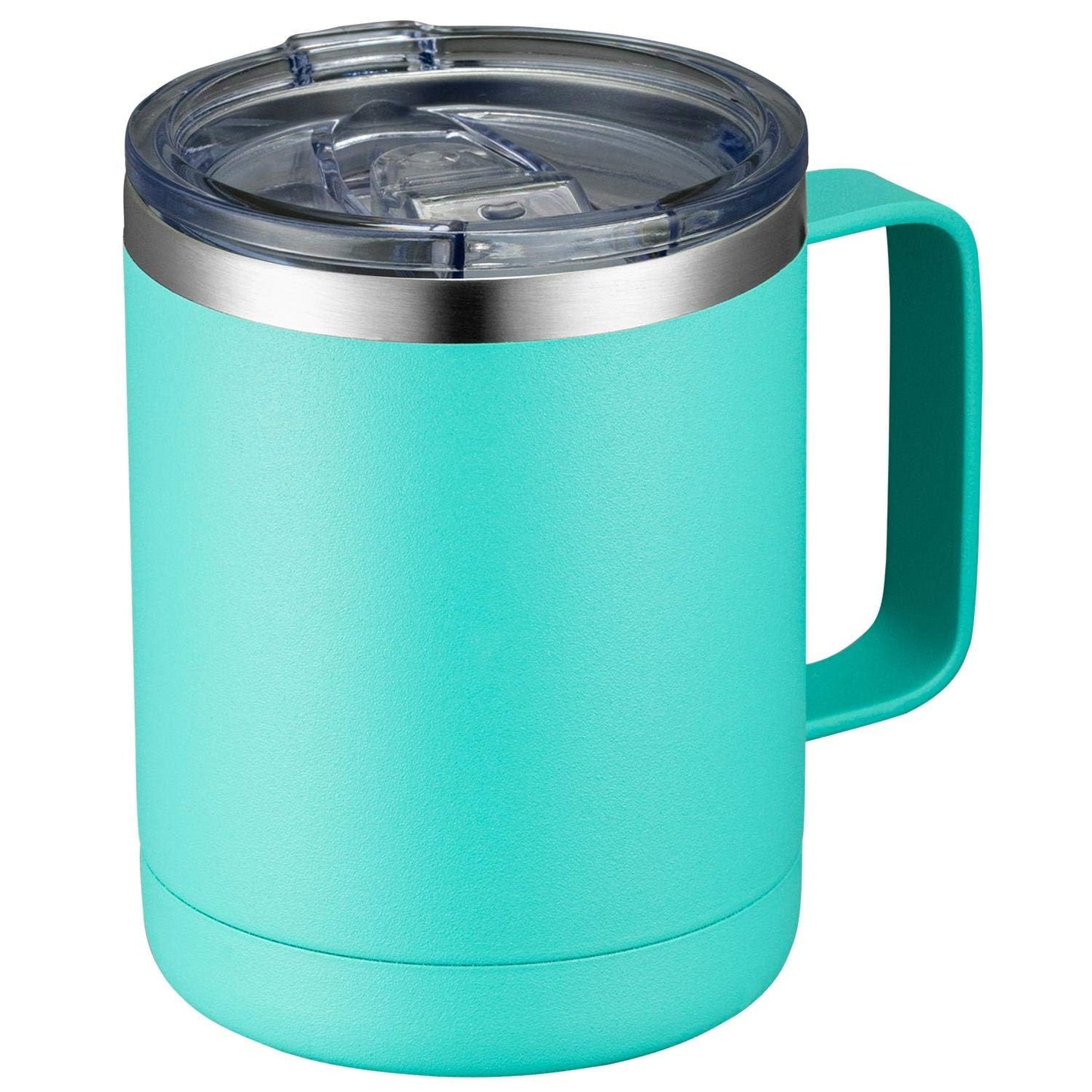 MEWAY 12oz Coffee Mug With Handle and Sliding Lid,Stainless Steel Travel Tumbler Cup with Handle,Double Wall Vacuum Insulated Camping Cup for Hot & Cold Drinks Tea (Purple,Set of 1)
